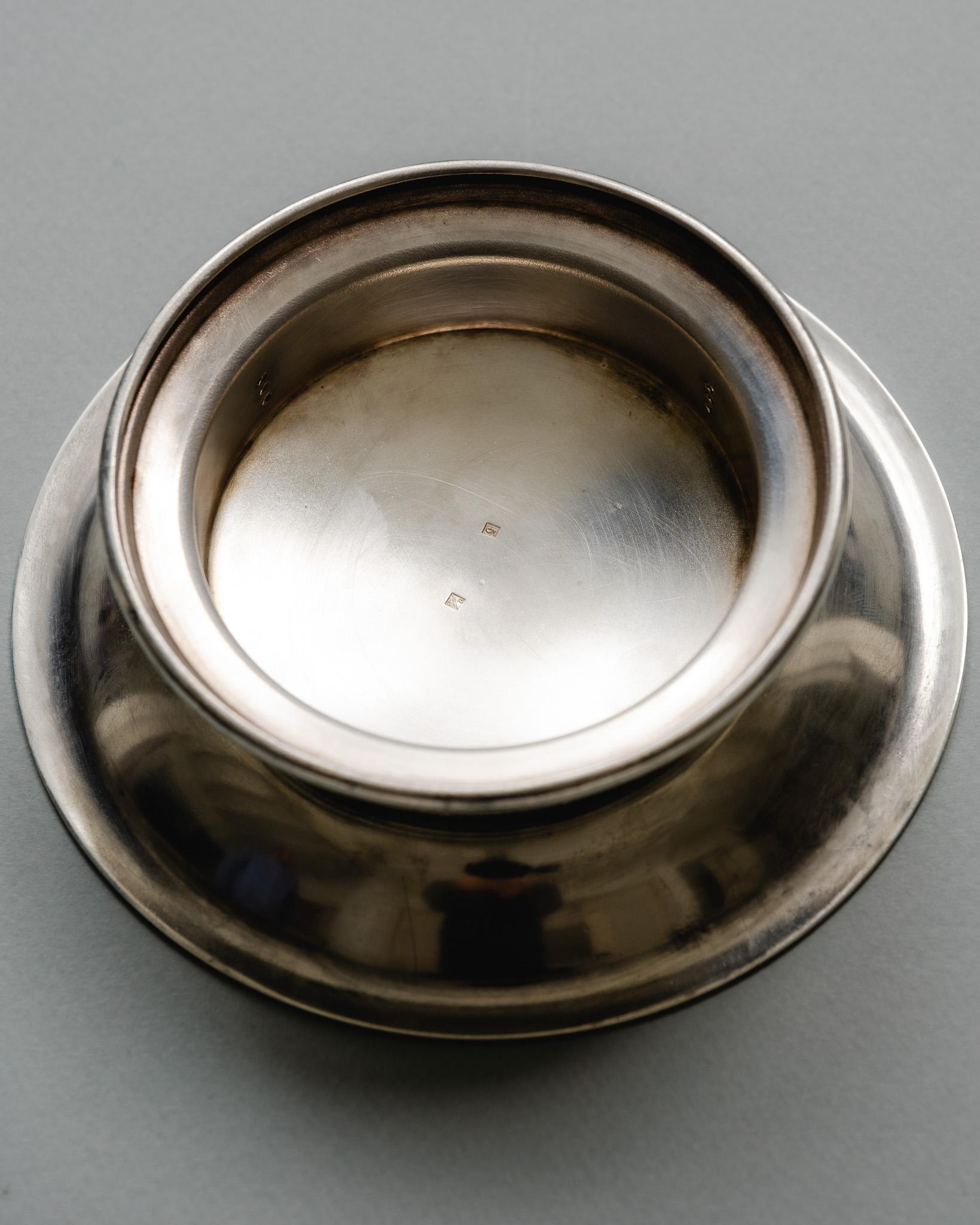 Coquillor Butterform aus versilbertem Metall, 1950er Jahre im Angebot 2