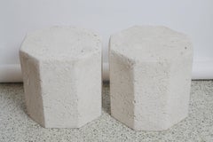 Coquina Cast Stone Octagonal Tables/Stools
