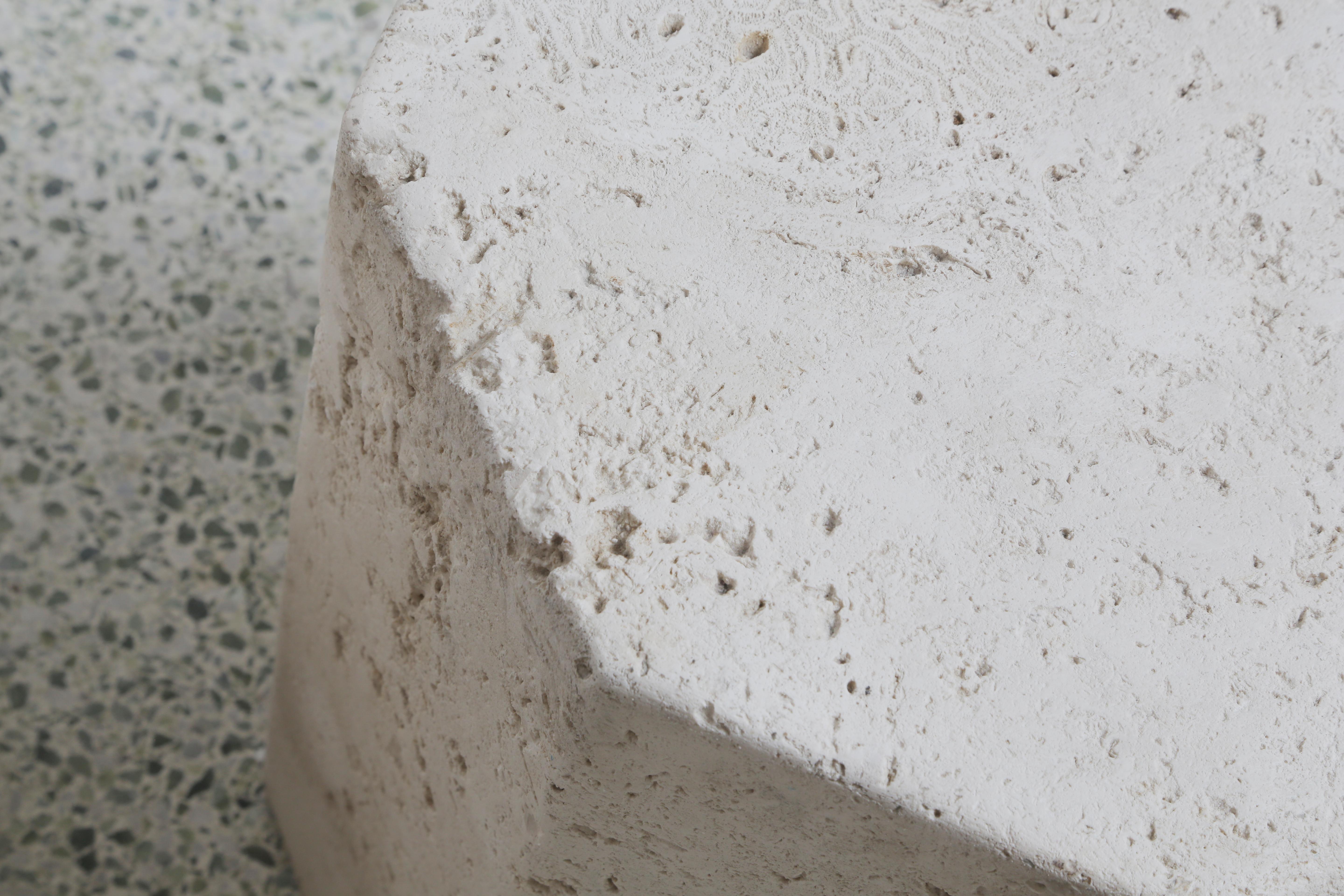 Concrete Coquina Cast Stone Octagonal Tables/Stools