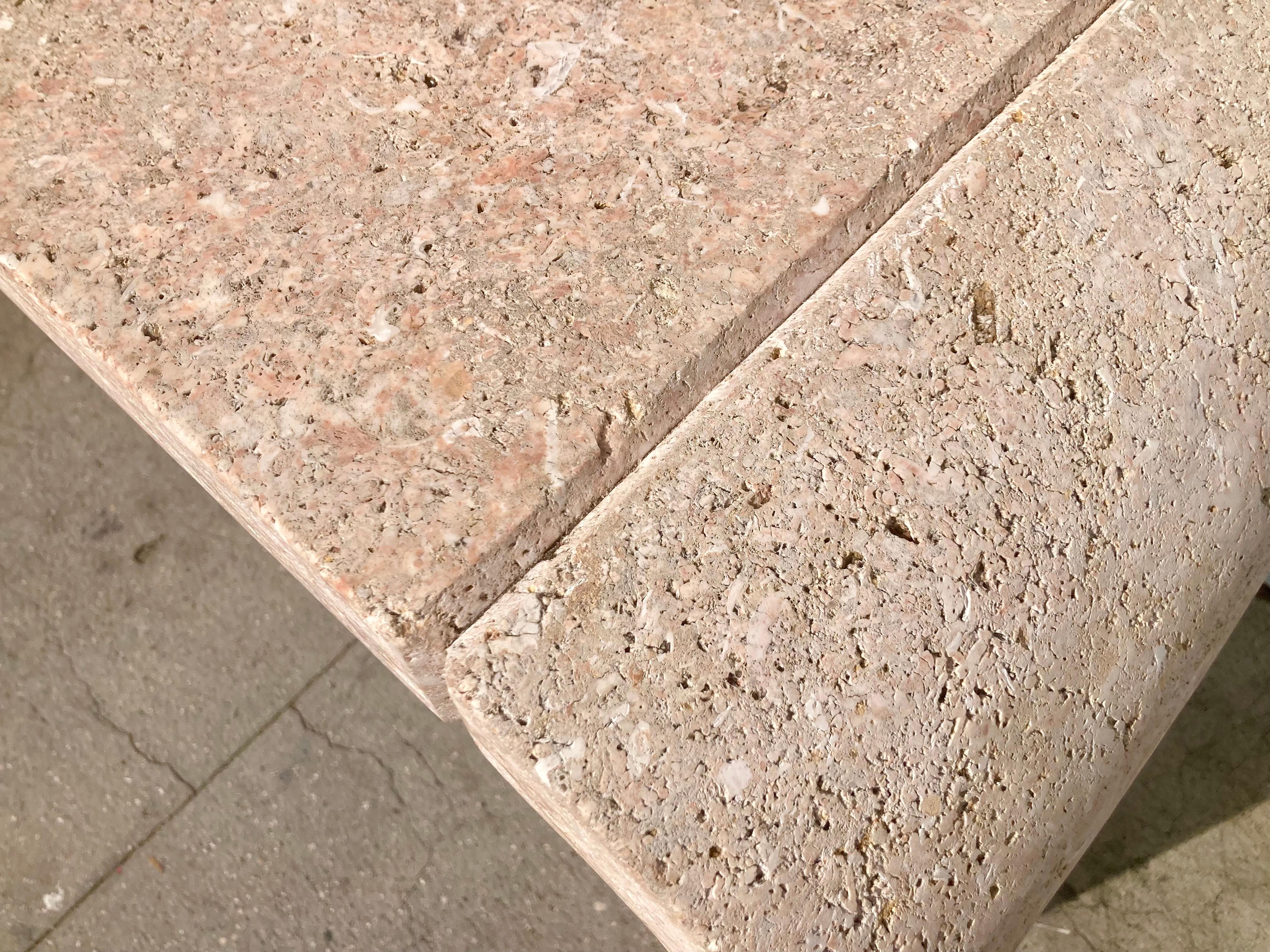 Coquina Console With Pinkish Tone For Sale 10