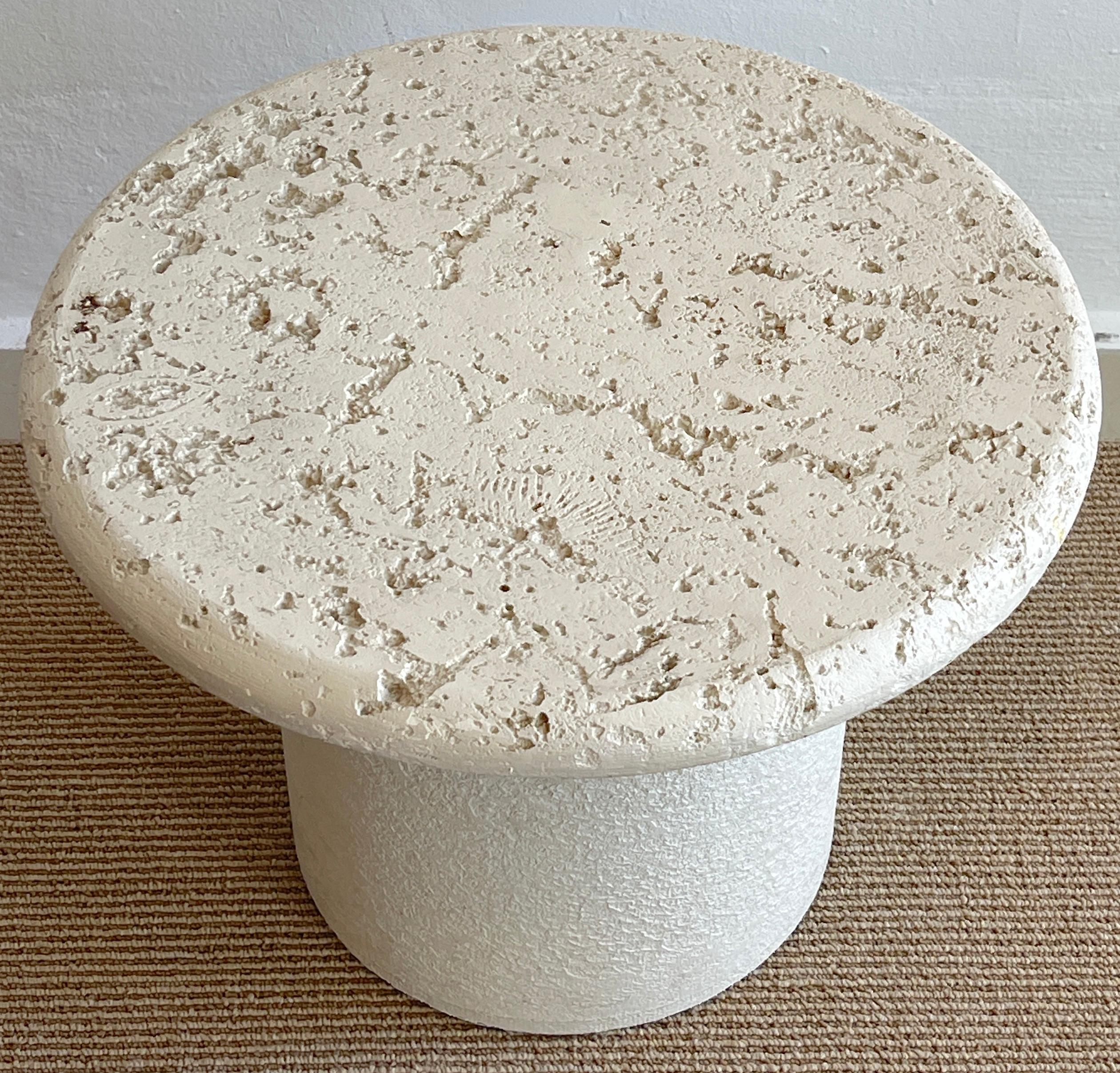 American Coquina Stone Style Tiered Table, C. 1970s For Sale