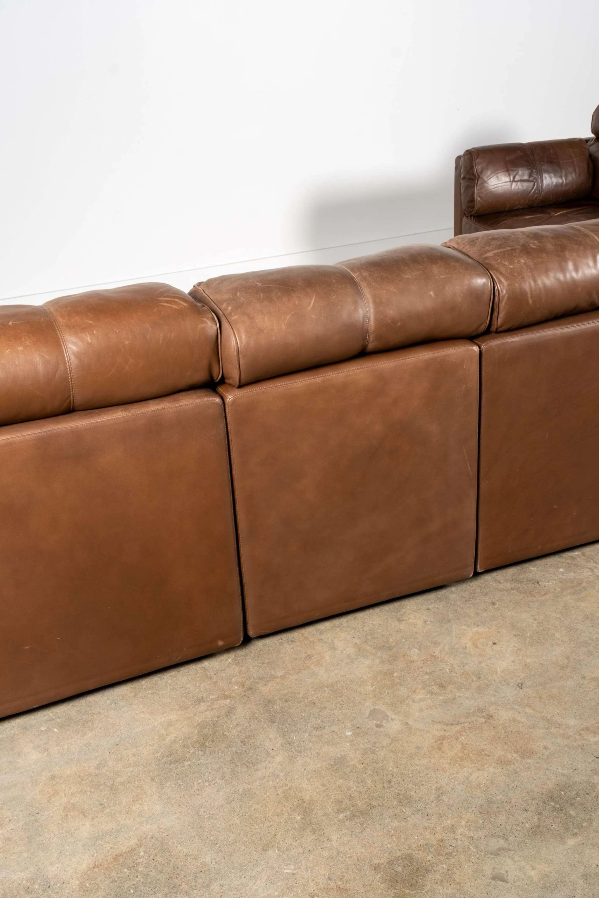 COR 5-piece Modular Leather Sofa Set en venta 3