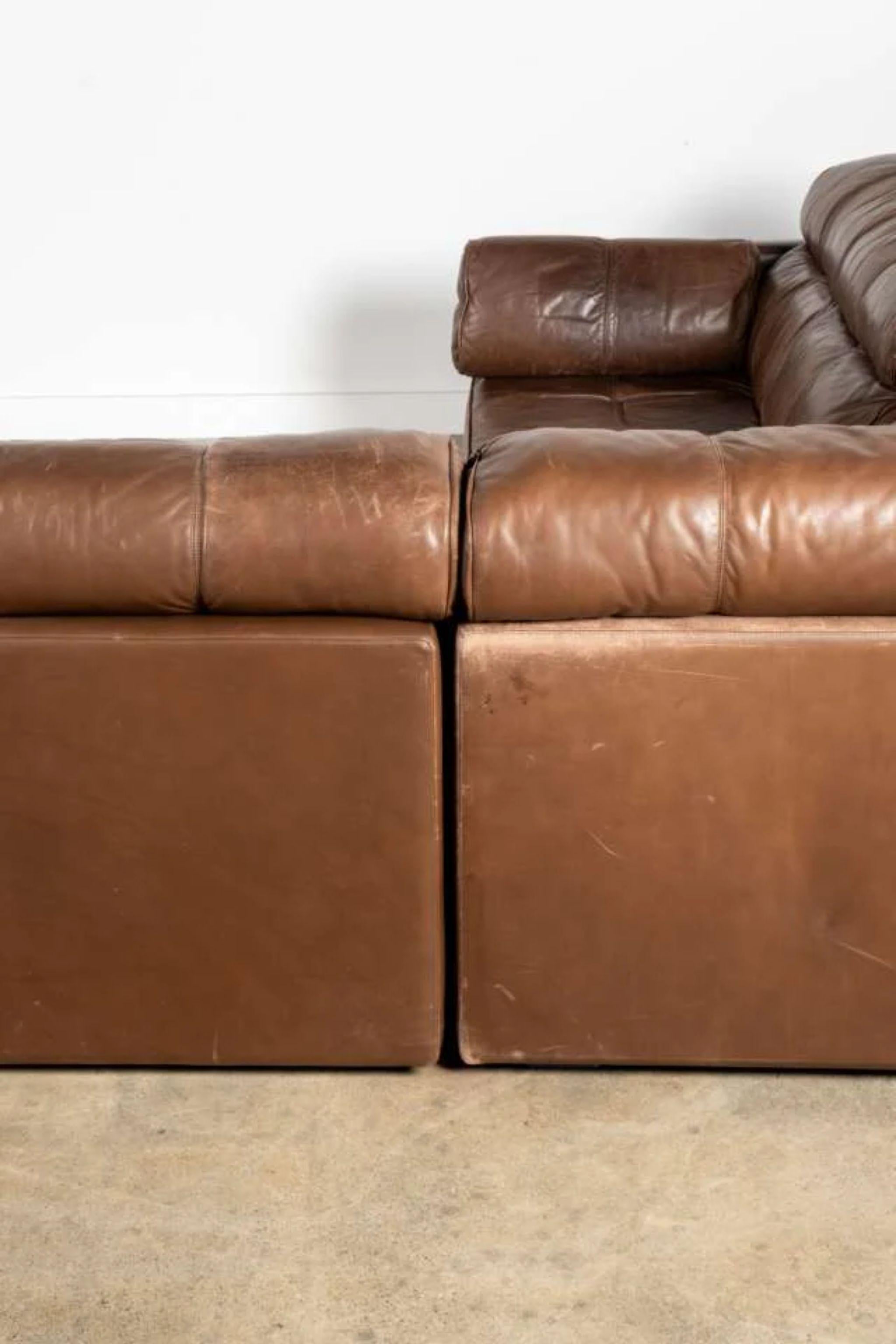 COR 5-piece Modular Leather Sofa Set en venta 4