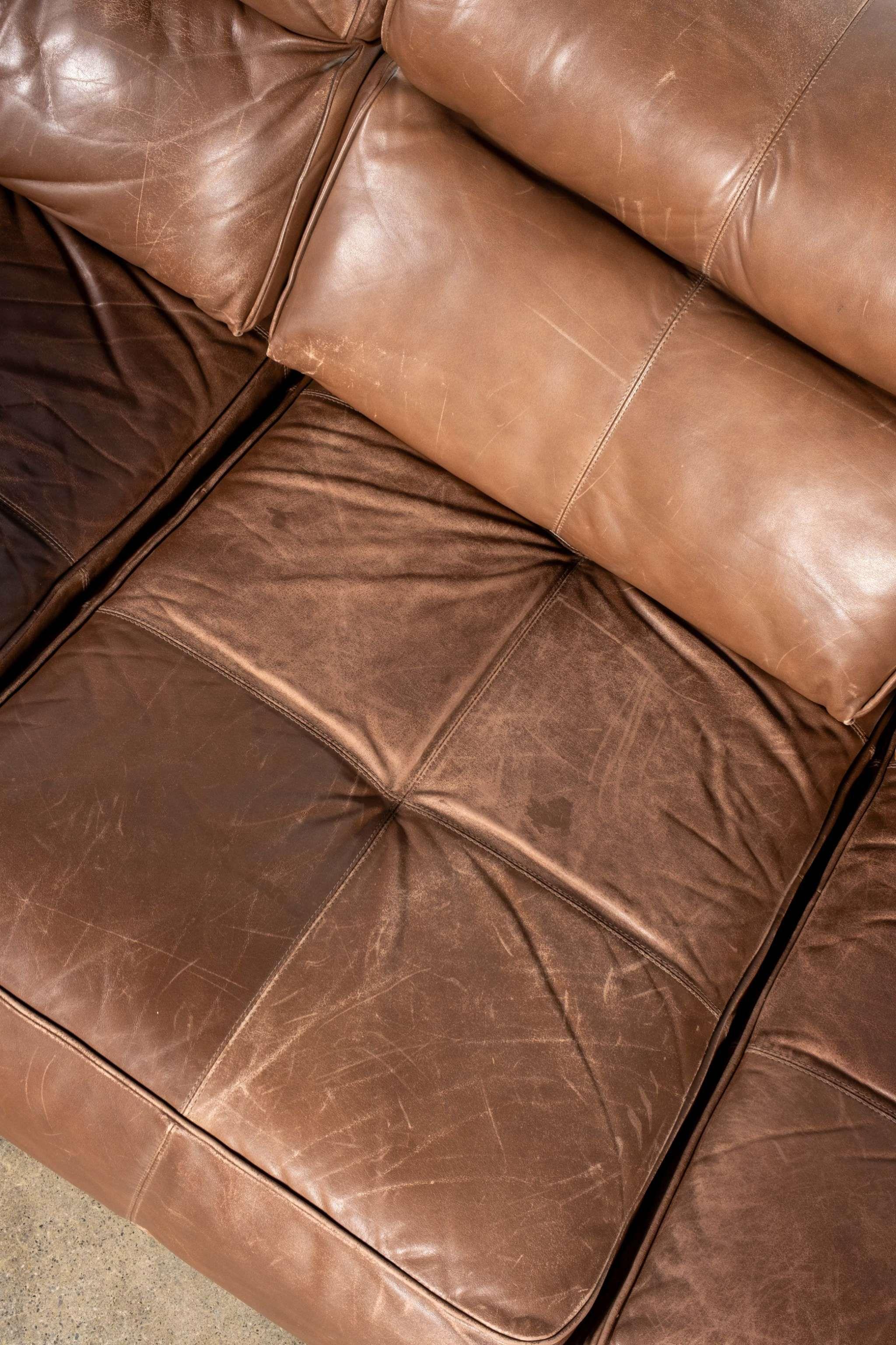 COR 5-piece Modular Leather Sofa Set en venta 5