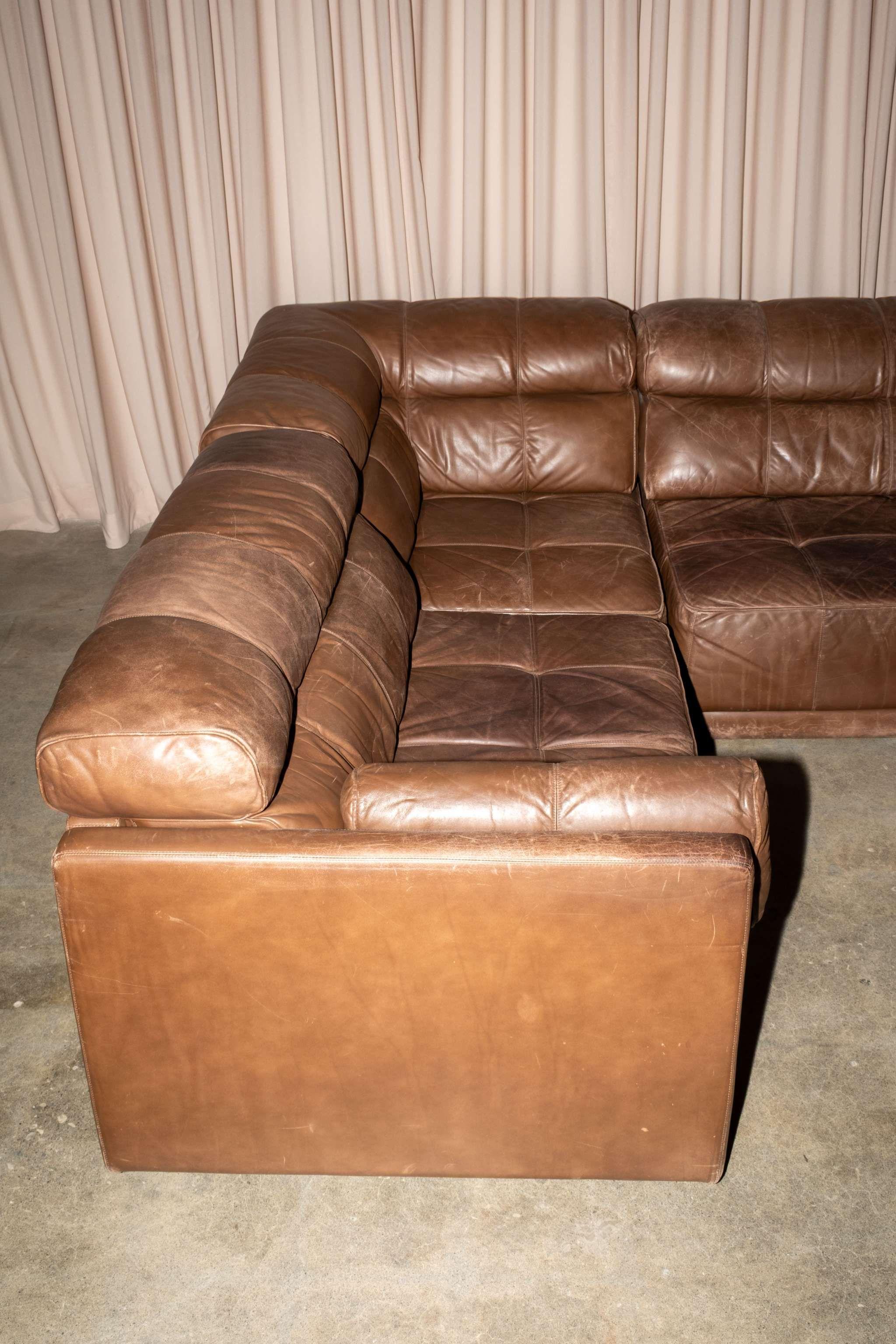 COR 5-piece Modular Leather Sofa Set Posmoderno en venta