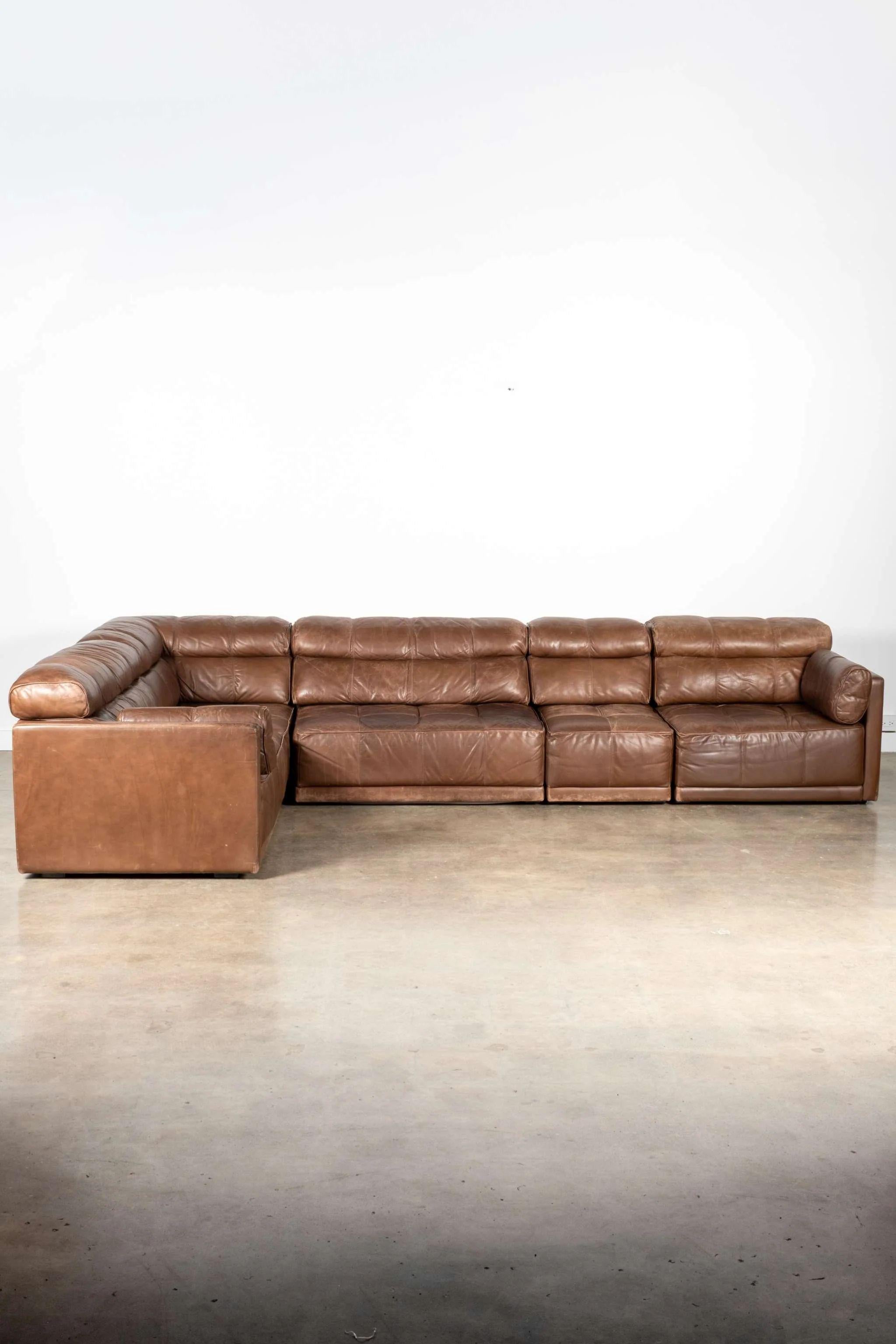 COR 5-piece Modular Leather Sofa Set Alemán en venta