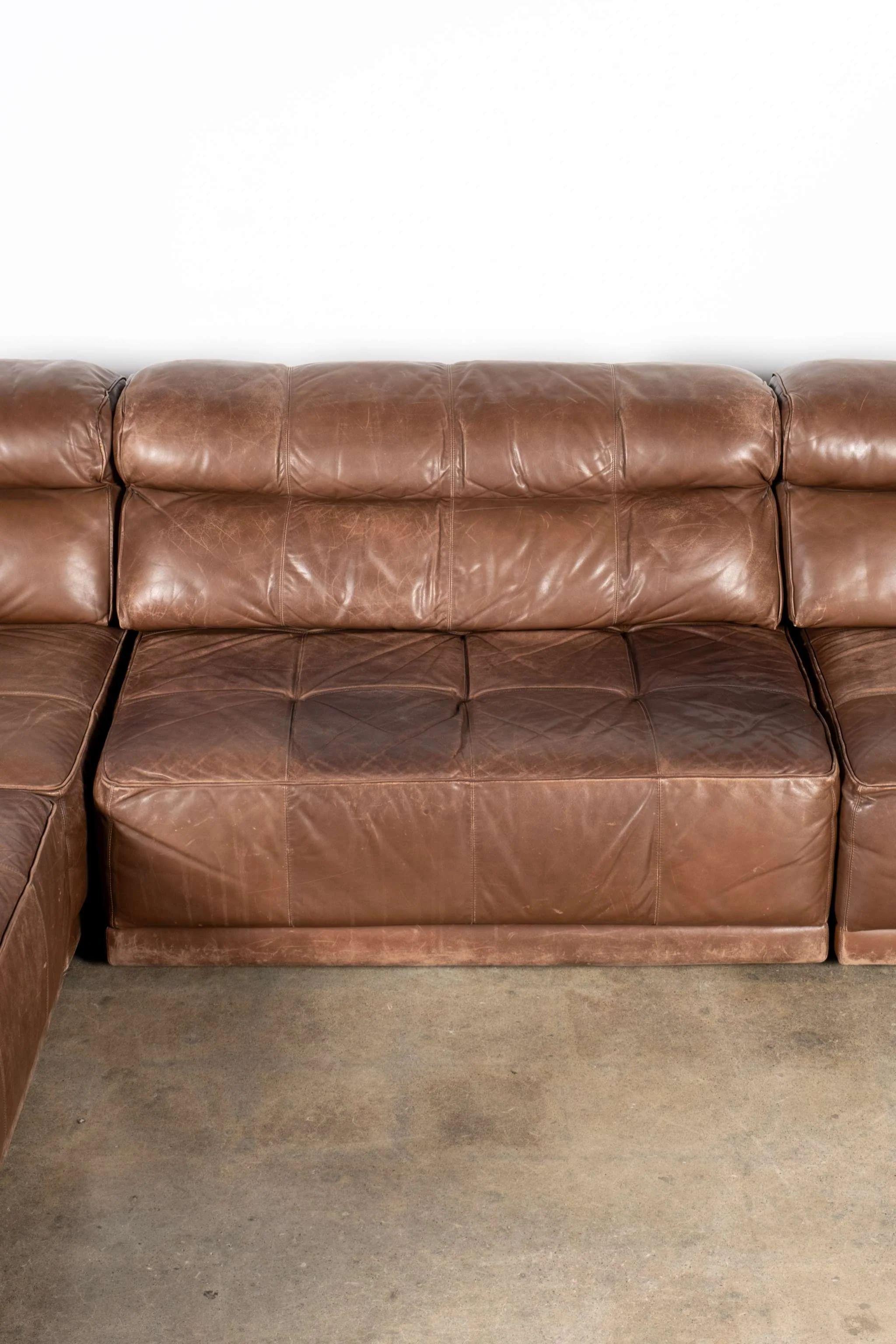 COR 5-piece Modular Leather Sofa Set finales del siglo XX en venta