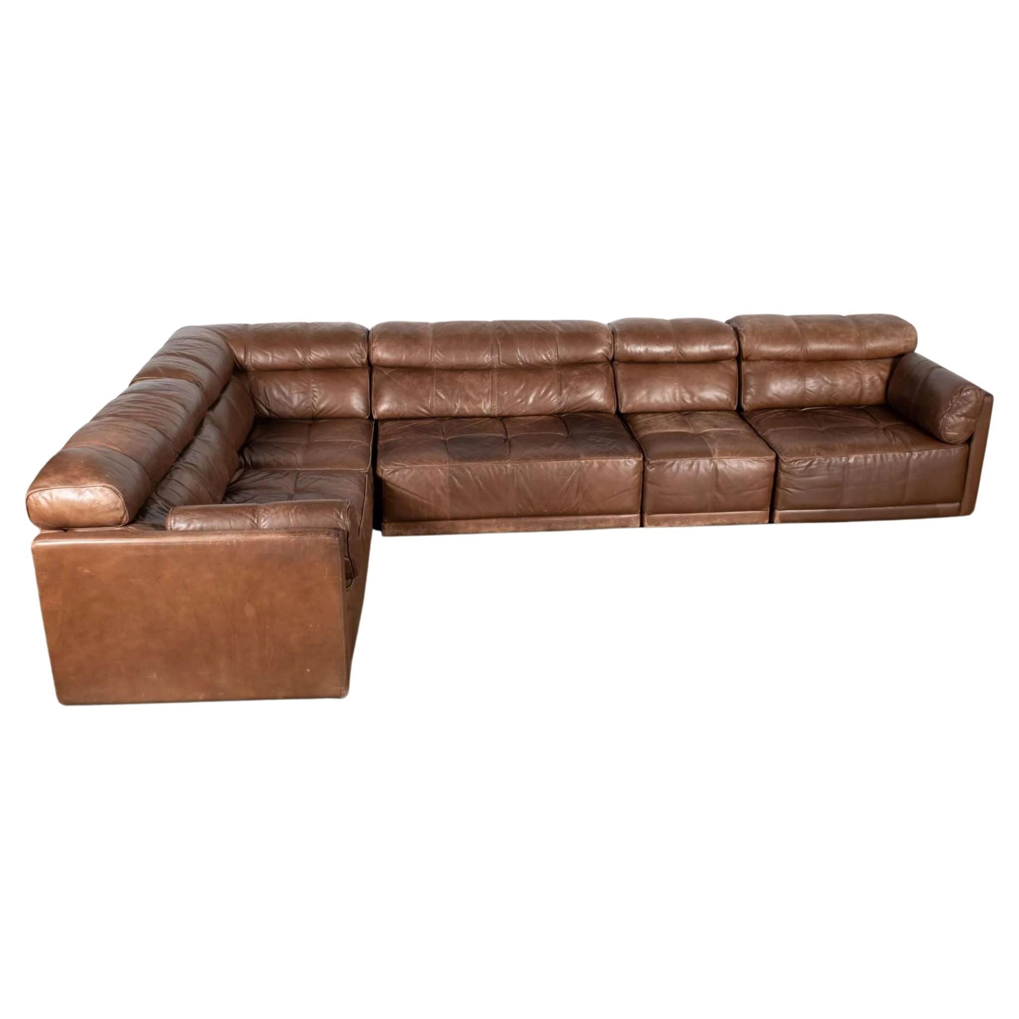 COR 5-piece Modular Leather Sofa Set en venta