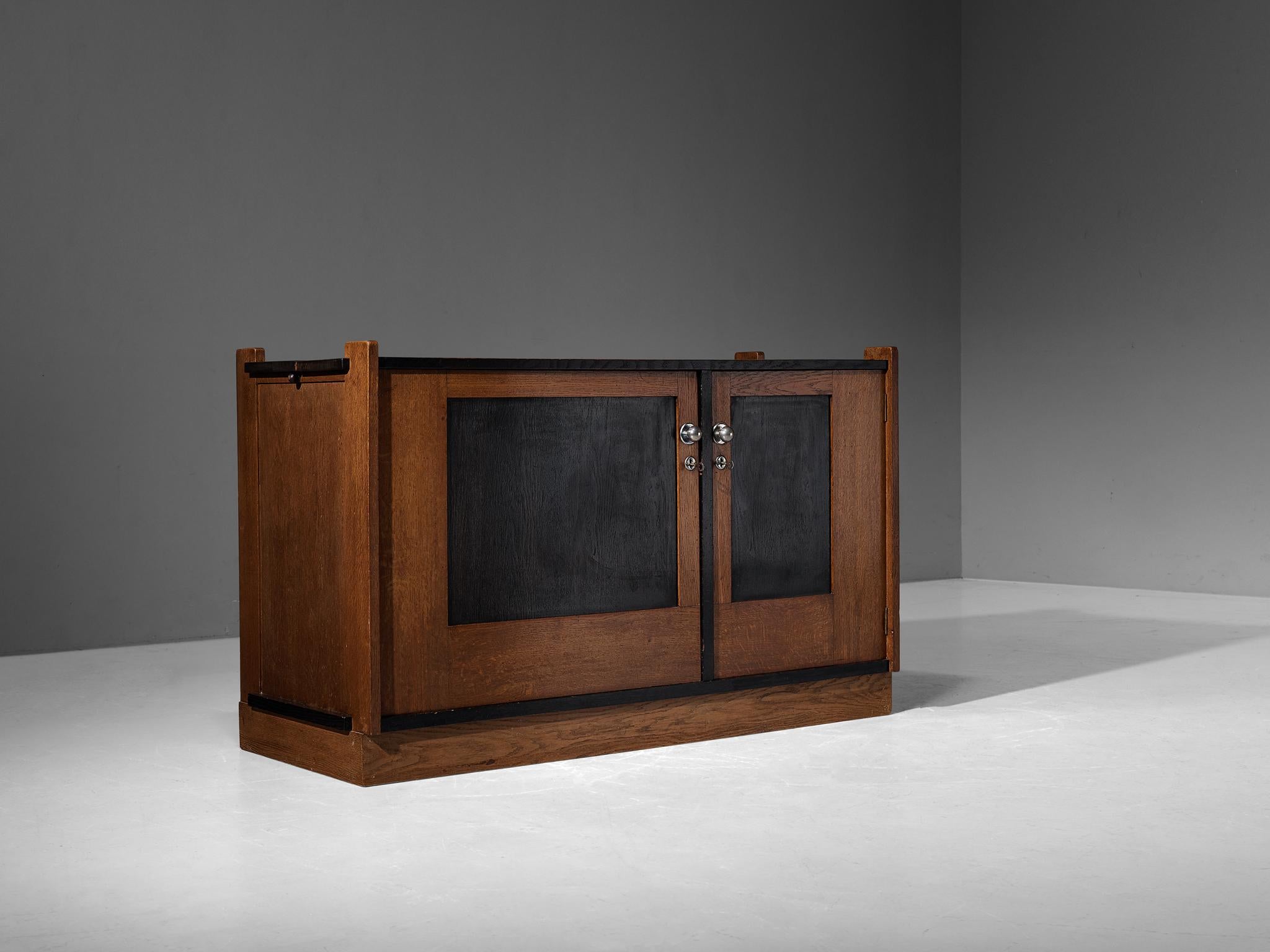 Art Deco Cor Alons Cabinet in Stained and Natural Oak 
