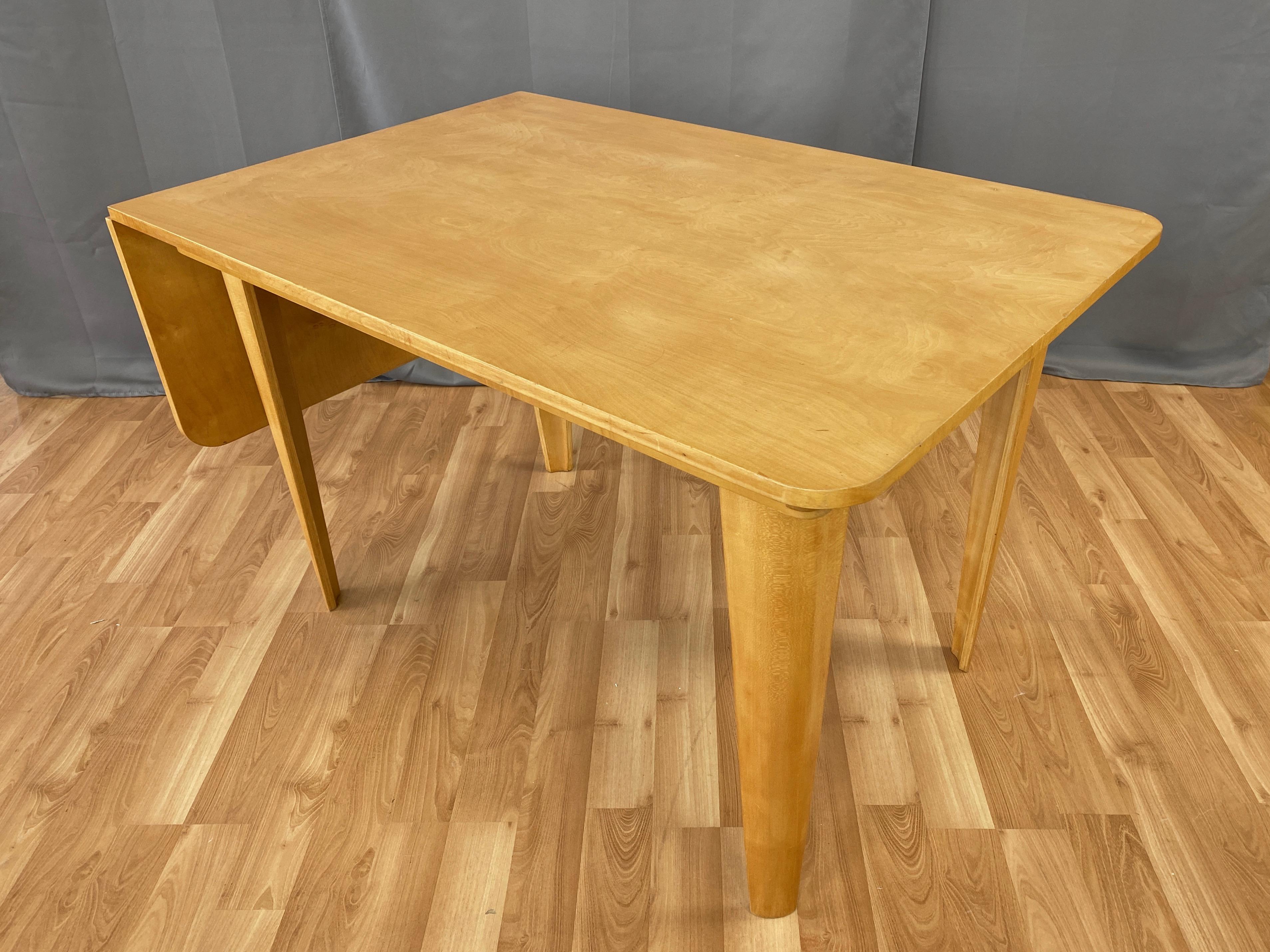 Mid-20th Century Cor Alons for Gouda den Boer Birchwood Drop-Leaf Dining Table, c. 1949