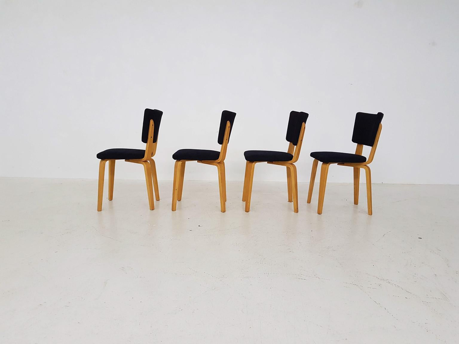 Mid-Century Modern Cor Alons for Gouda Den Boer Plywood Dining Chairs, the Netherlands 1950s  For Sale