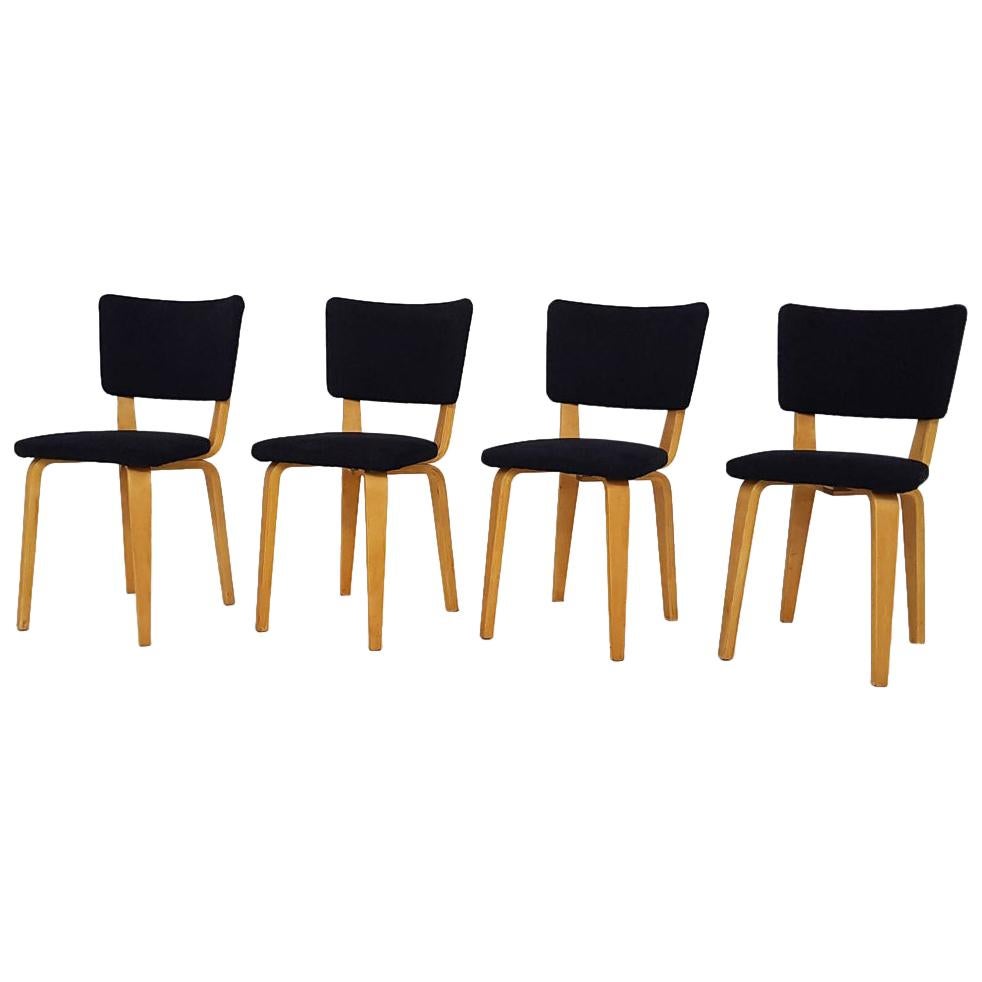 Cor Alons for Gouda Den Boer Plywood Dining Chairs, the Netherlands 1950s 