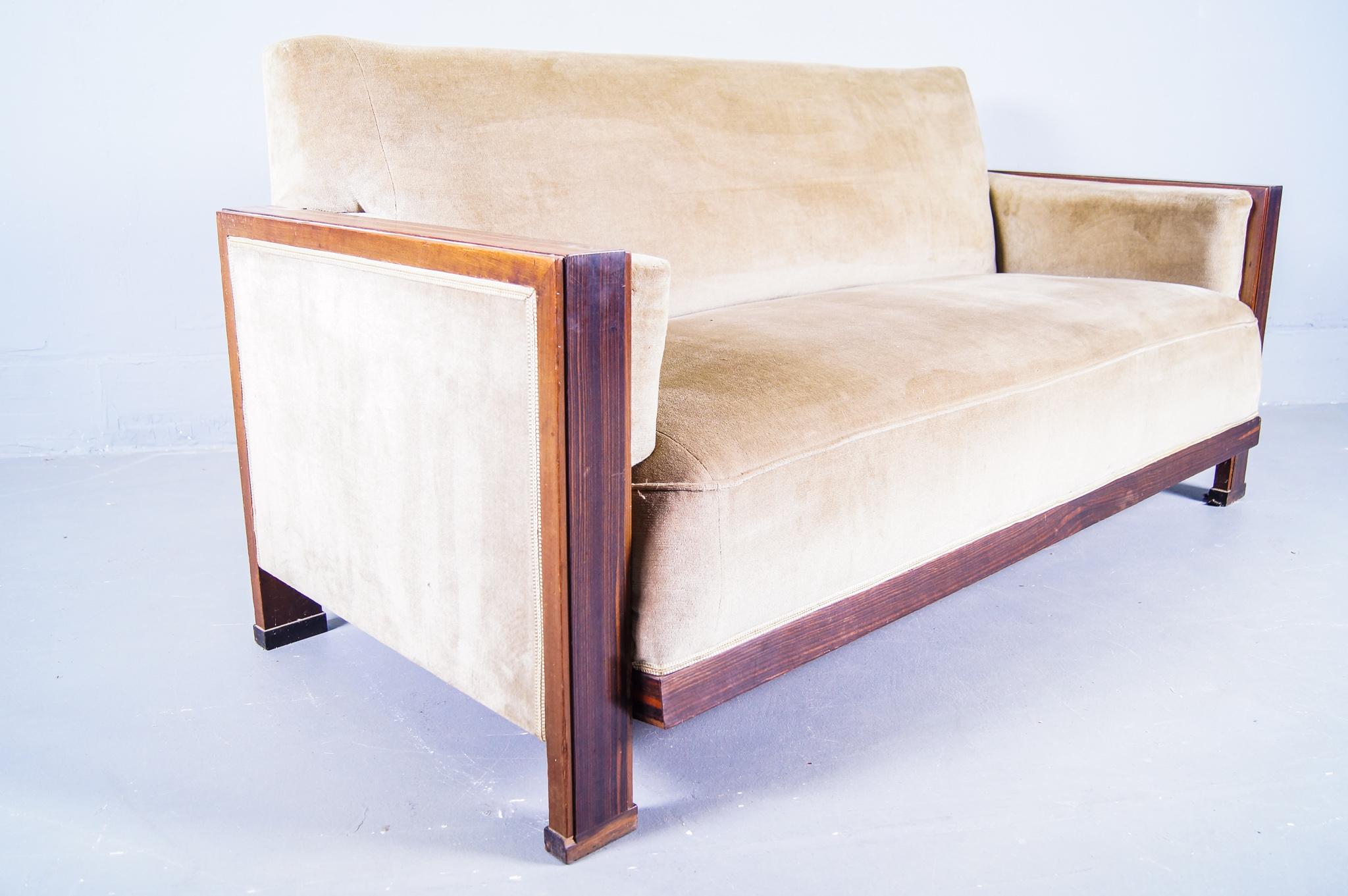 Dutch Cor Alons, the Hague Schoo, 2 Seater Sofa, Art Deco
