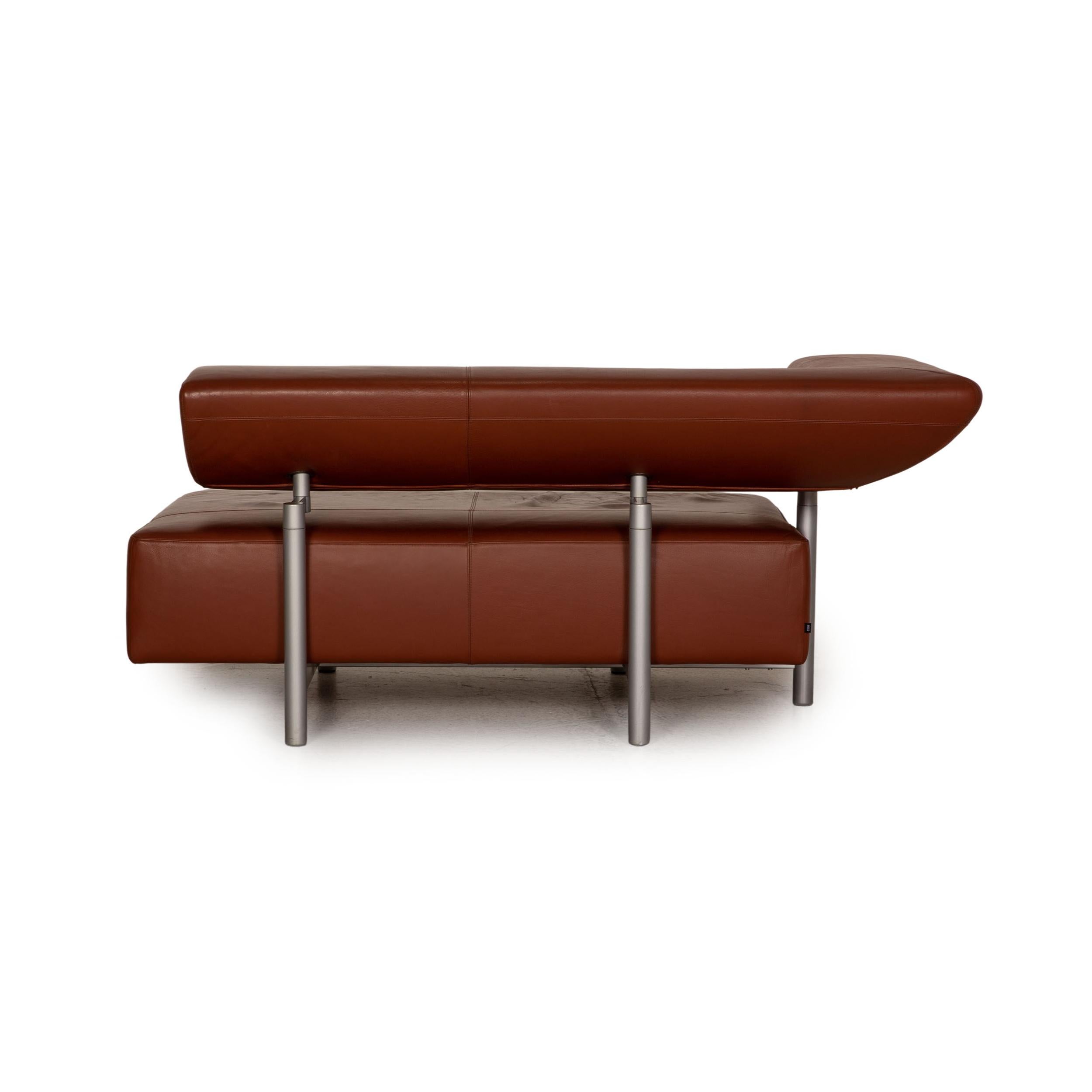 Cor Arthe Leather Sofa Brown Two-Seater Couch For Sale 1