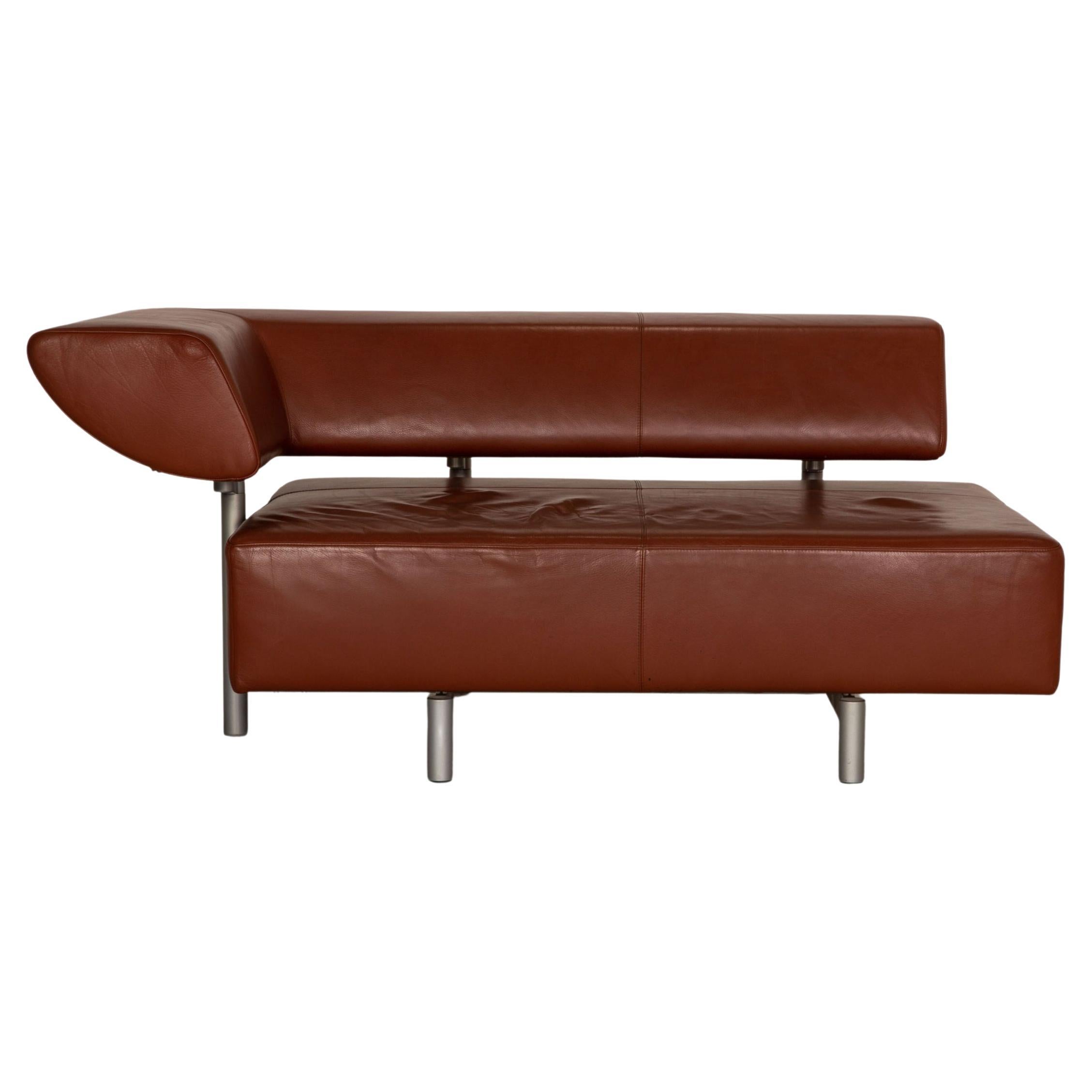 COR Arthe Leather Sofa Red Three-Seater Couch Function at 1stDibs