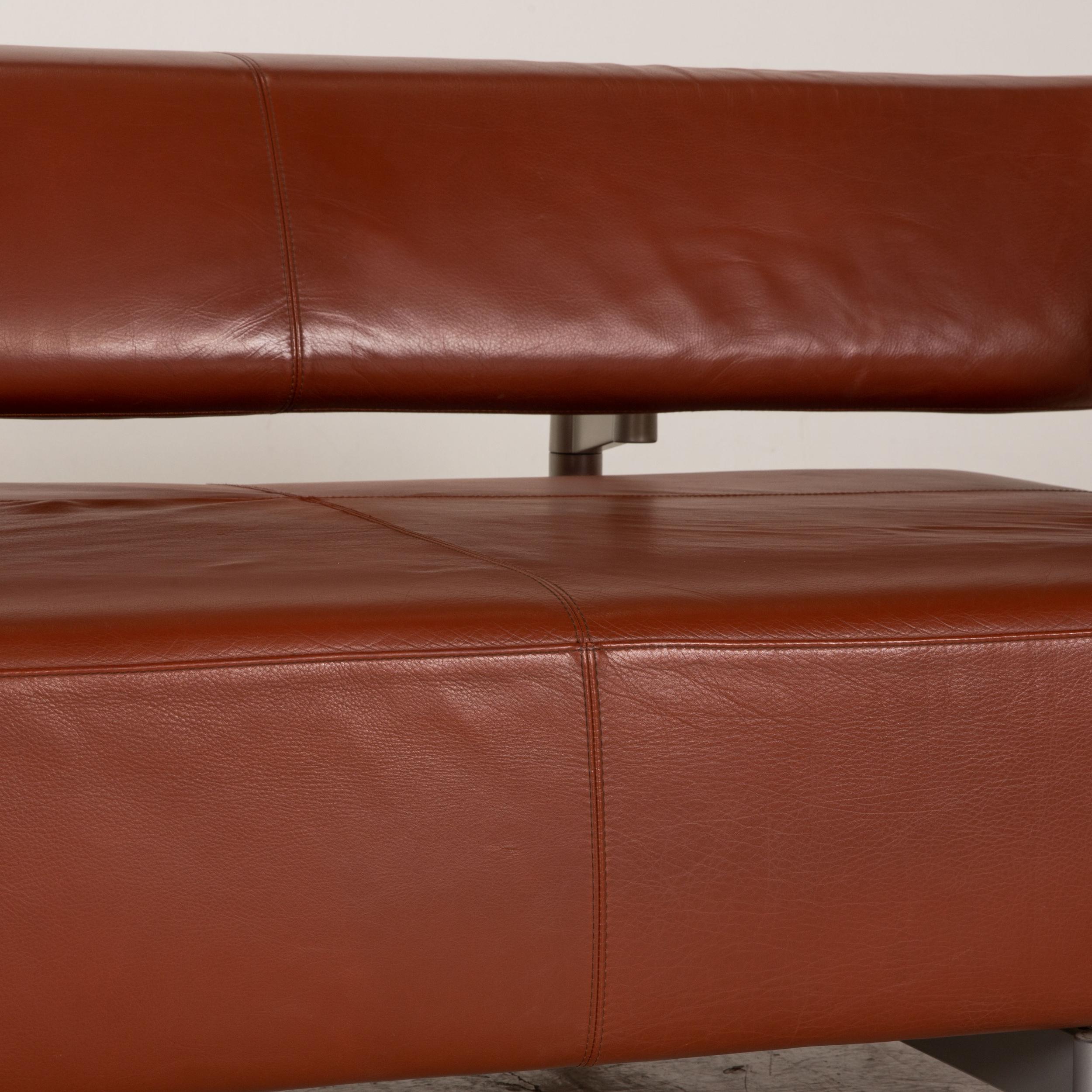 two seater leather sofa