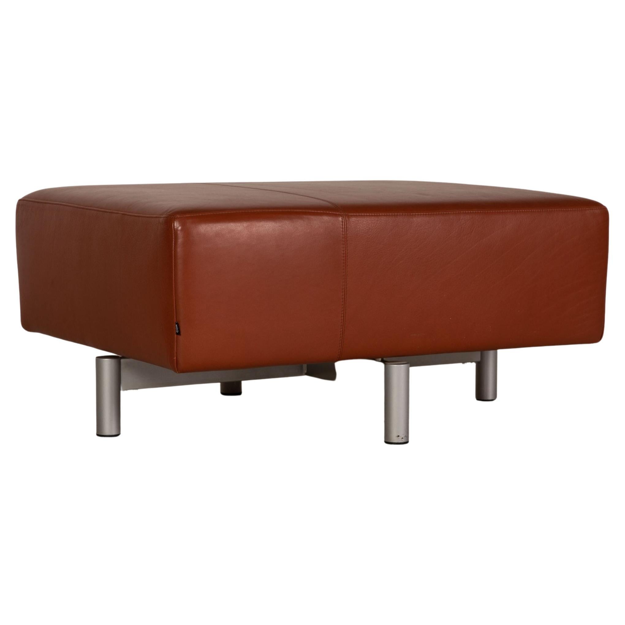 Incanto Leather Stool Brown For Sale at 1stDibs
