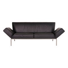 COR Attendo Leather Sofa Black Two-Seat