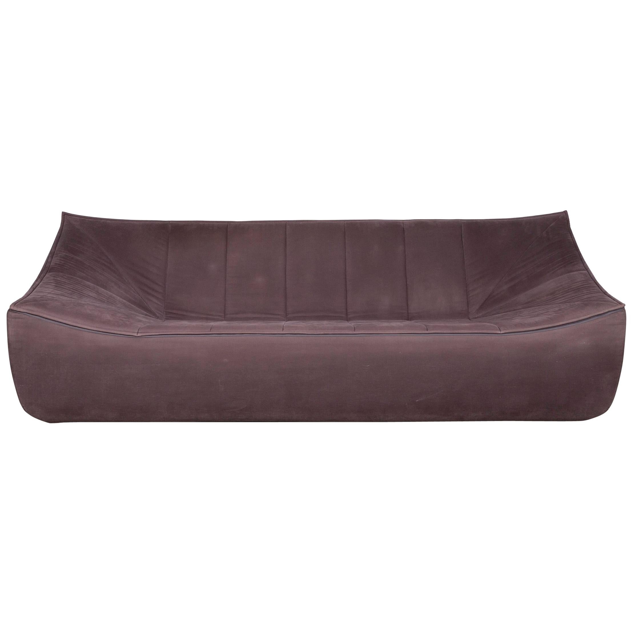 COR Bahir Designer Fabric Sofa Brown Three-Seat Couch For Sale