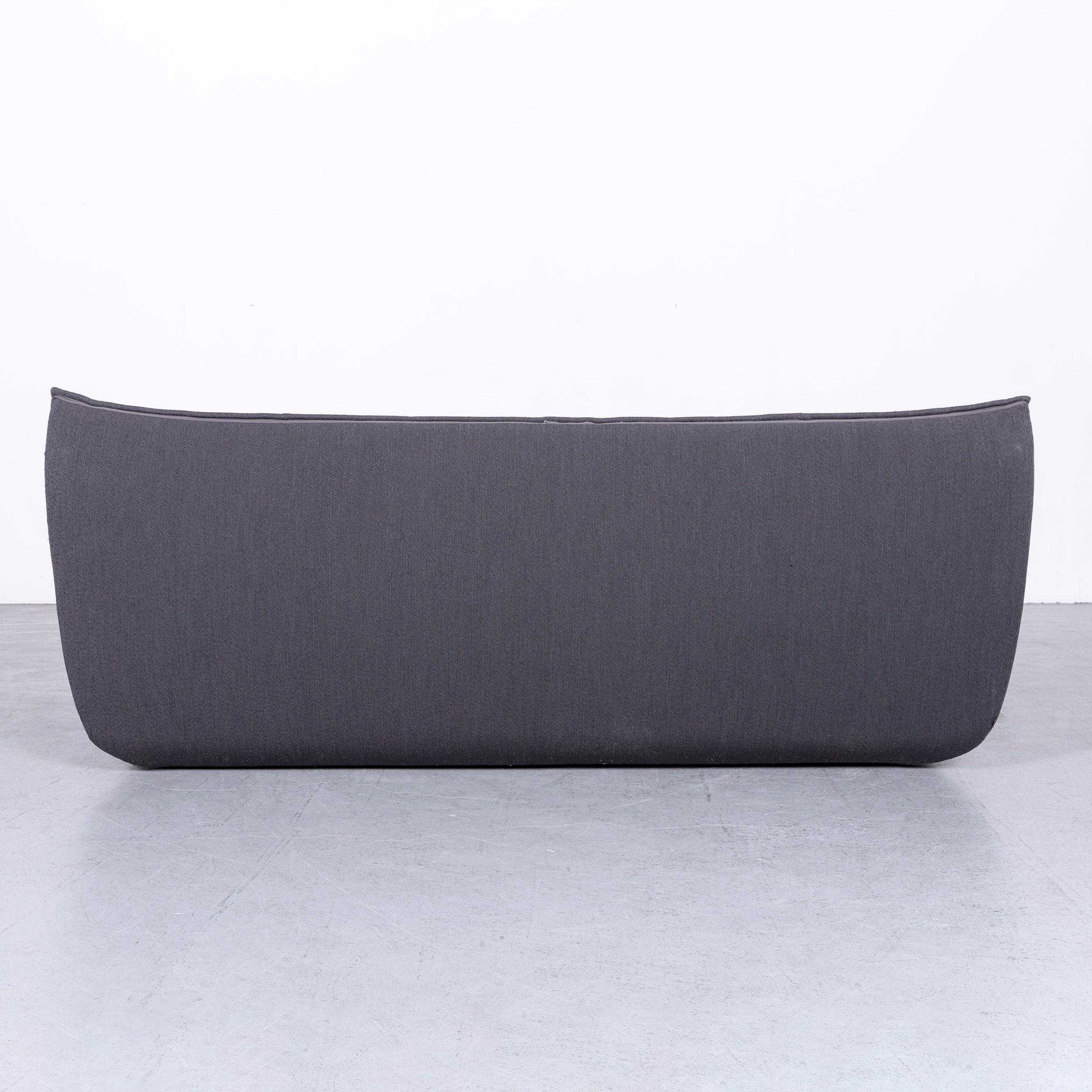 COR Bahir Designer Fabric Sofa Grey Three-Seat Couch 1