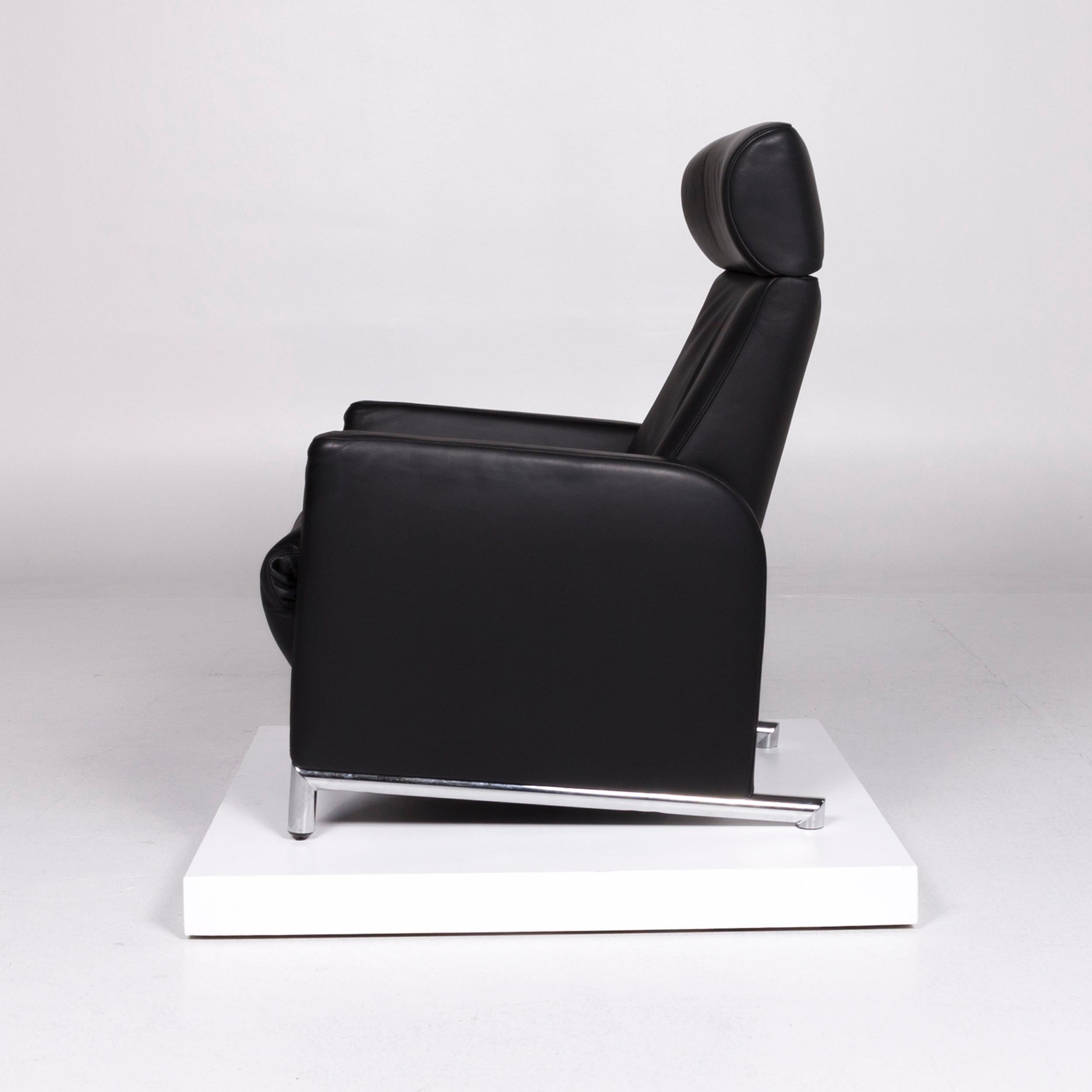 COR Bico Leather Armchair Black Incl. Relax Function 4