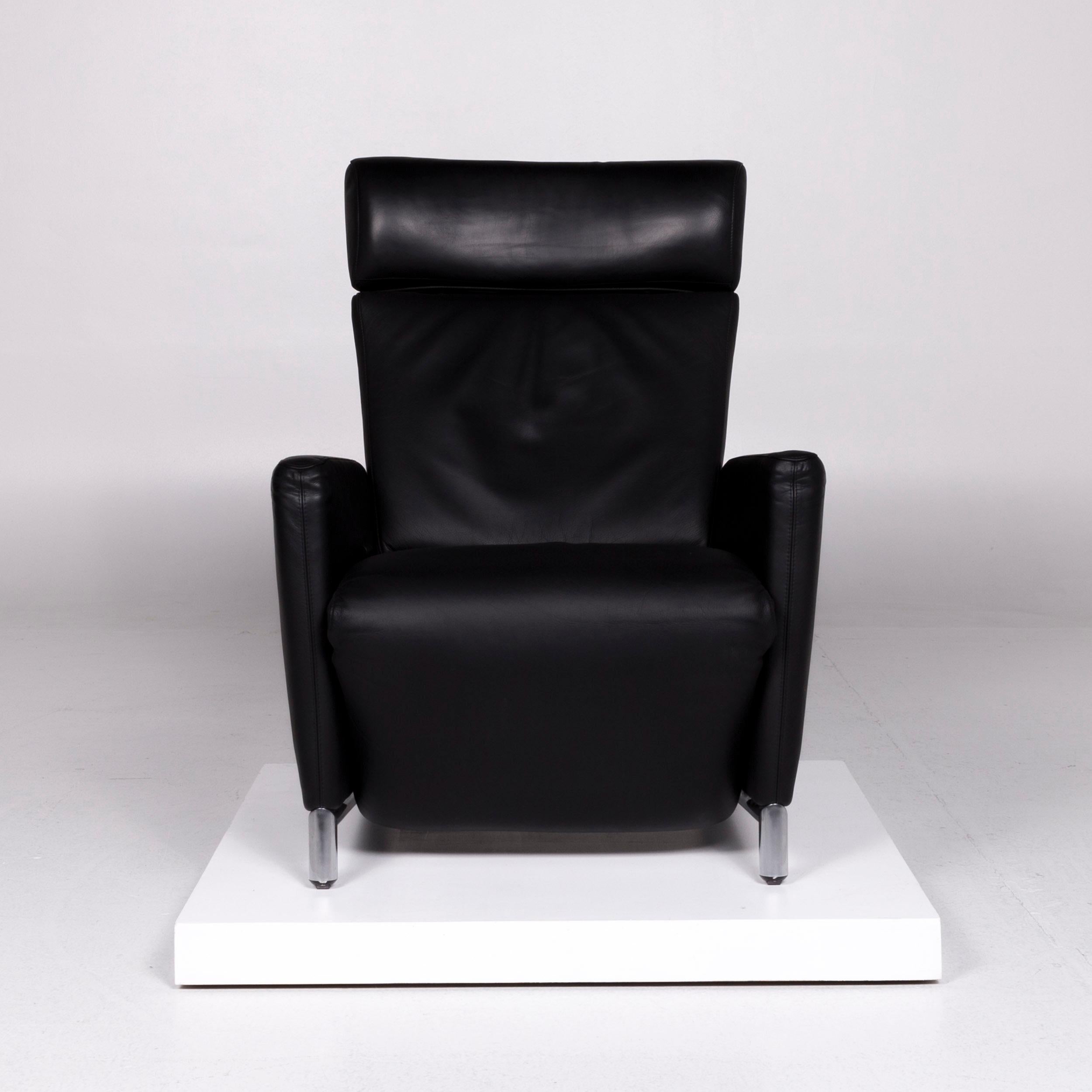 COR Bico Leather Armchair Black Incl. Relax Function 5