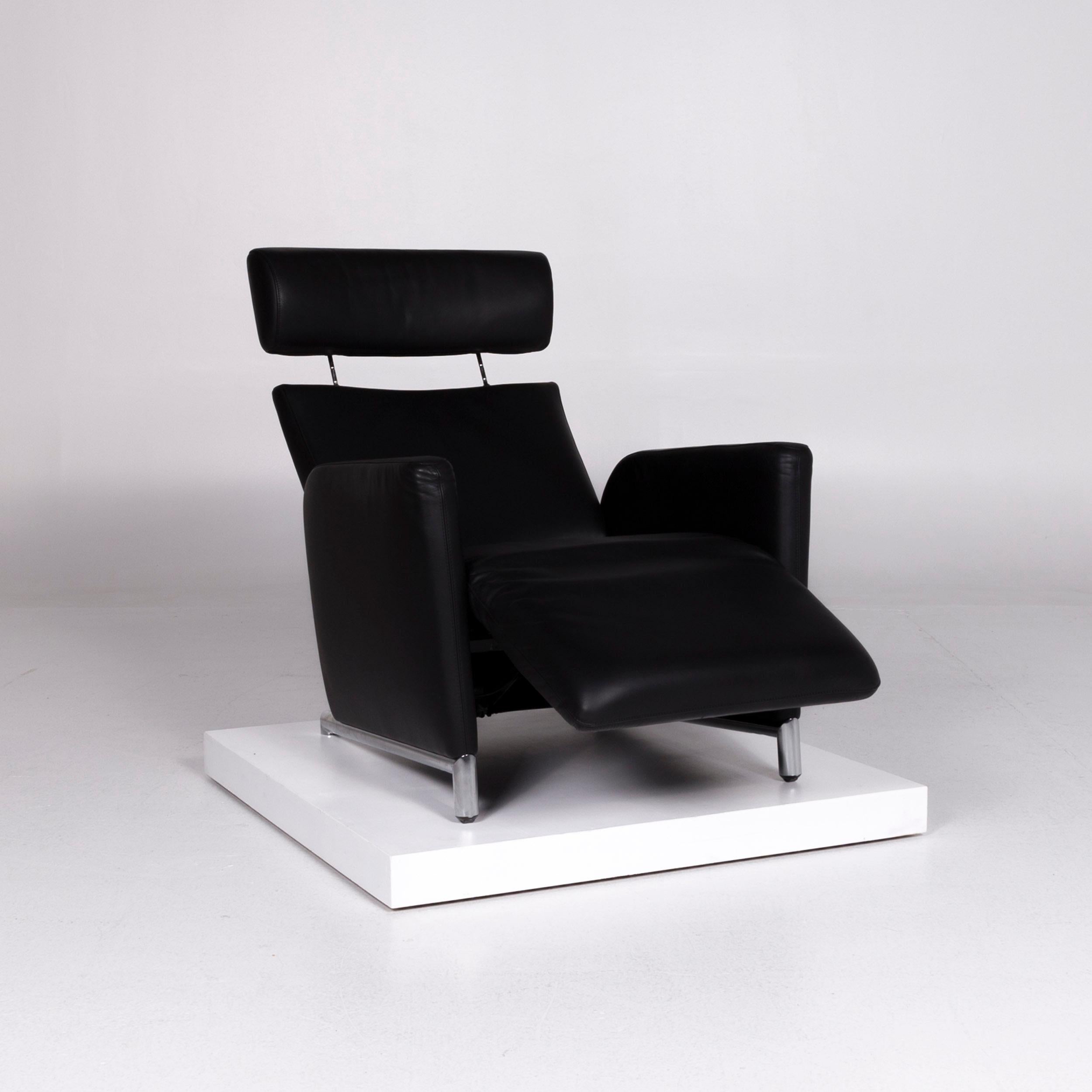 German COR Bico Leather Armchair Black Incl. Relax Function