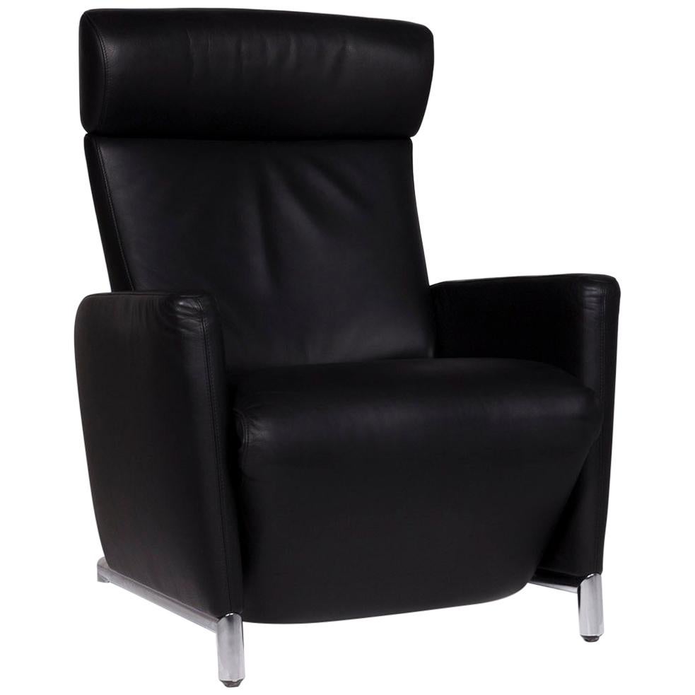 COR Bico Leather Armchair Black Incl. Relax Function