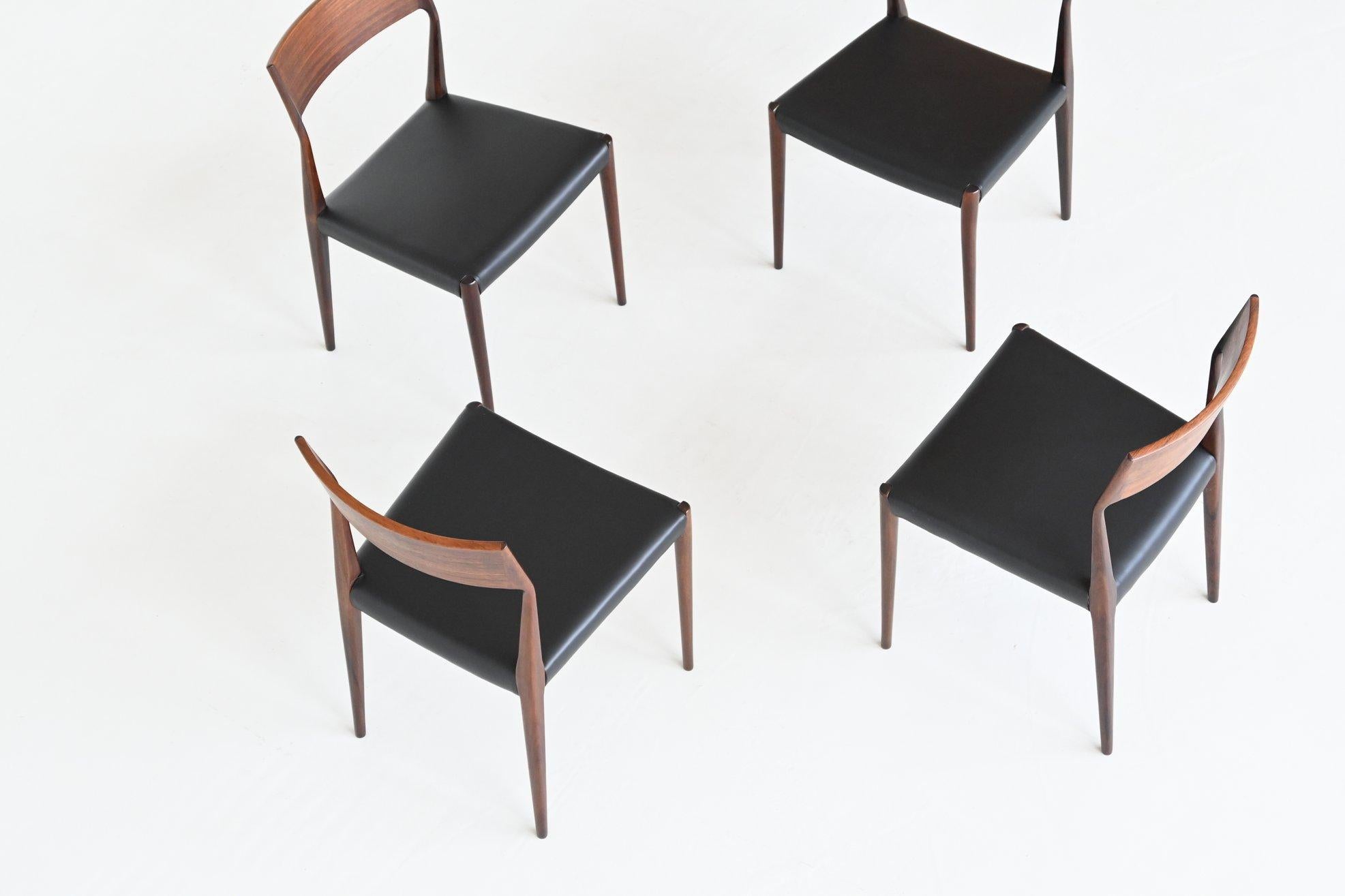 COR Bontenbal Rosewood Dining Chairs Fristho the Netherlands 1960 1