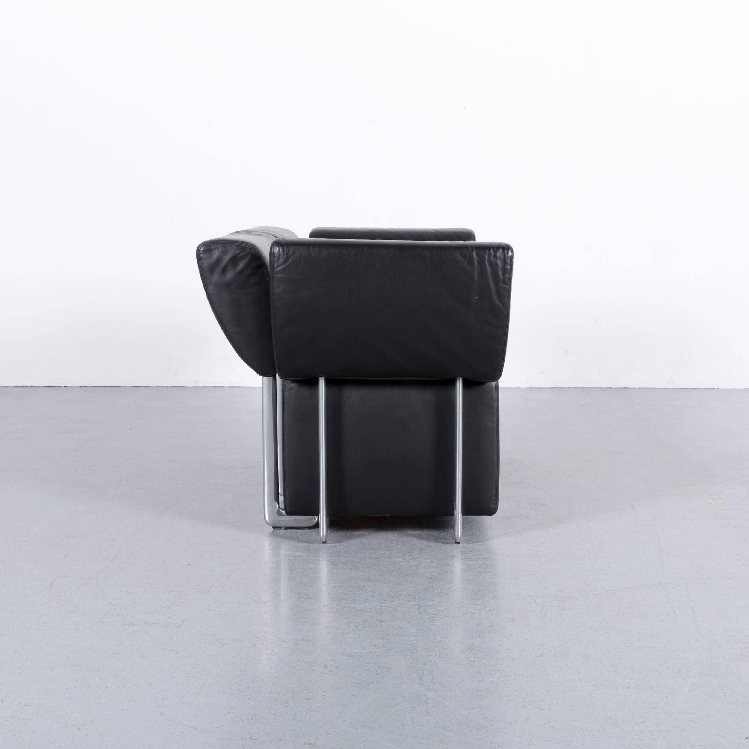 COR Clou Leder-Sofa mit schwarzem Zweisitzer 5