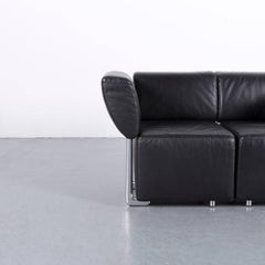 COR Clou Leather Sofa Black Two-Seat