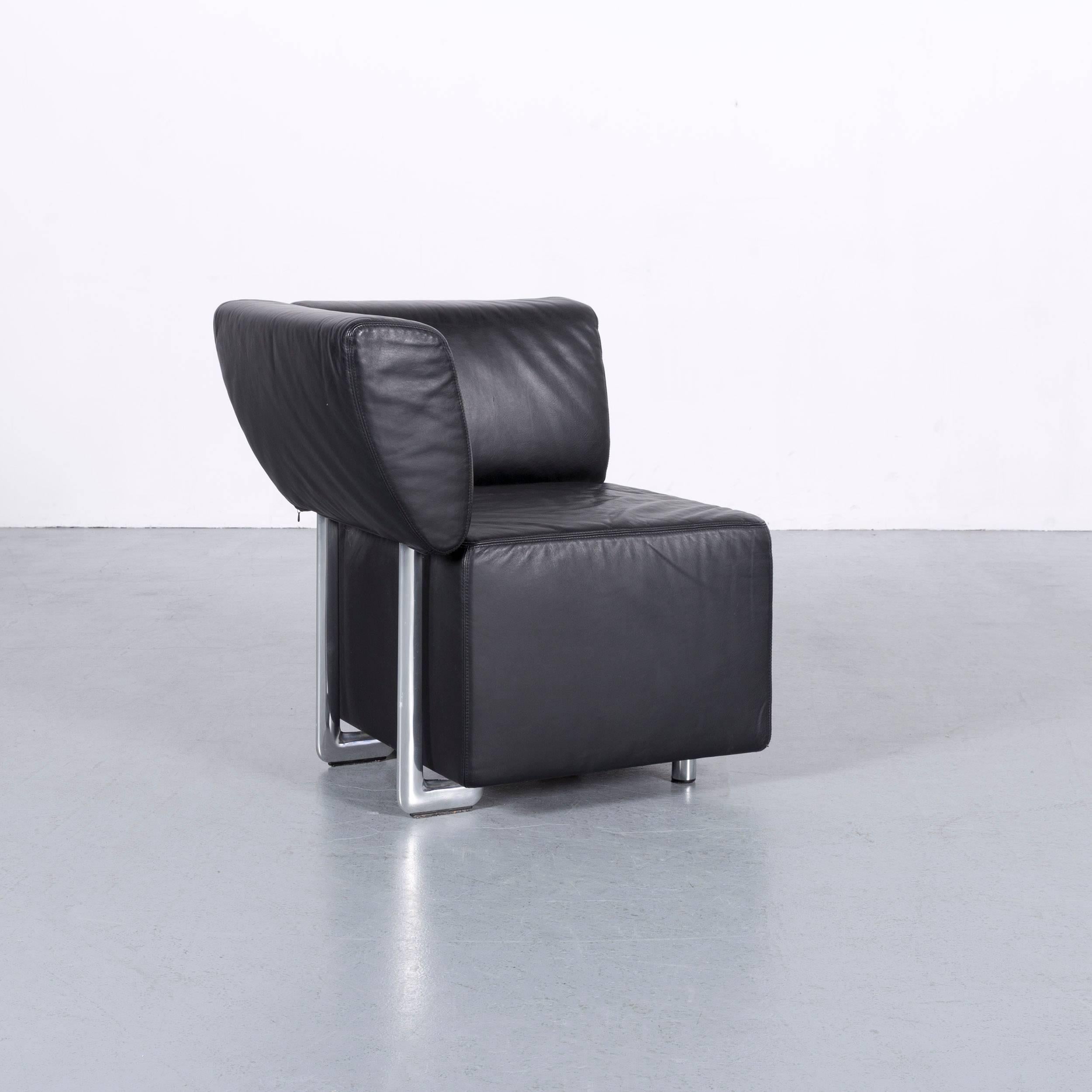 COR Clou Leder-Sofa mit schwarzem Zweisitzer 4