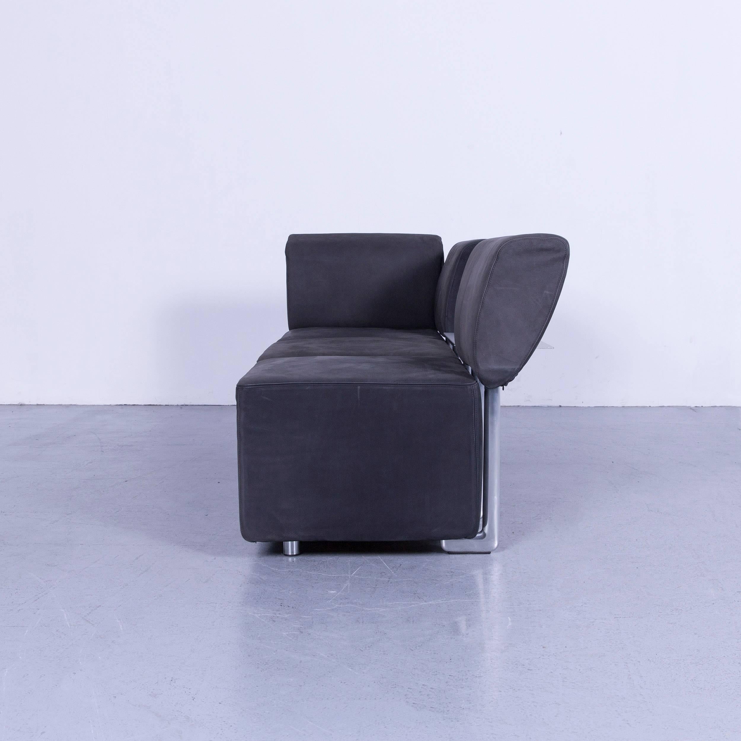 COR Clou Leather Sofa Grey Three-Seat For Sale 6
