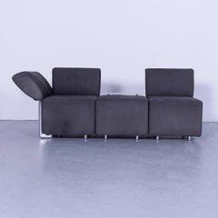 COR Clou Leather Sofa Grey Three-Seat