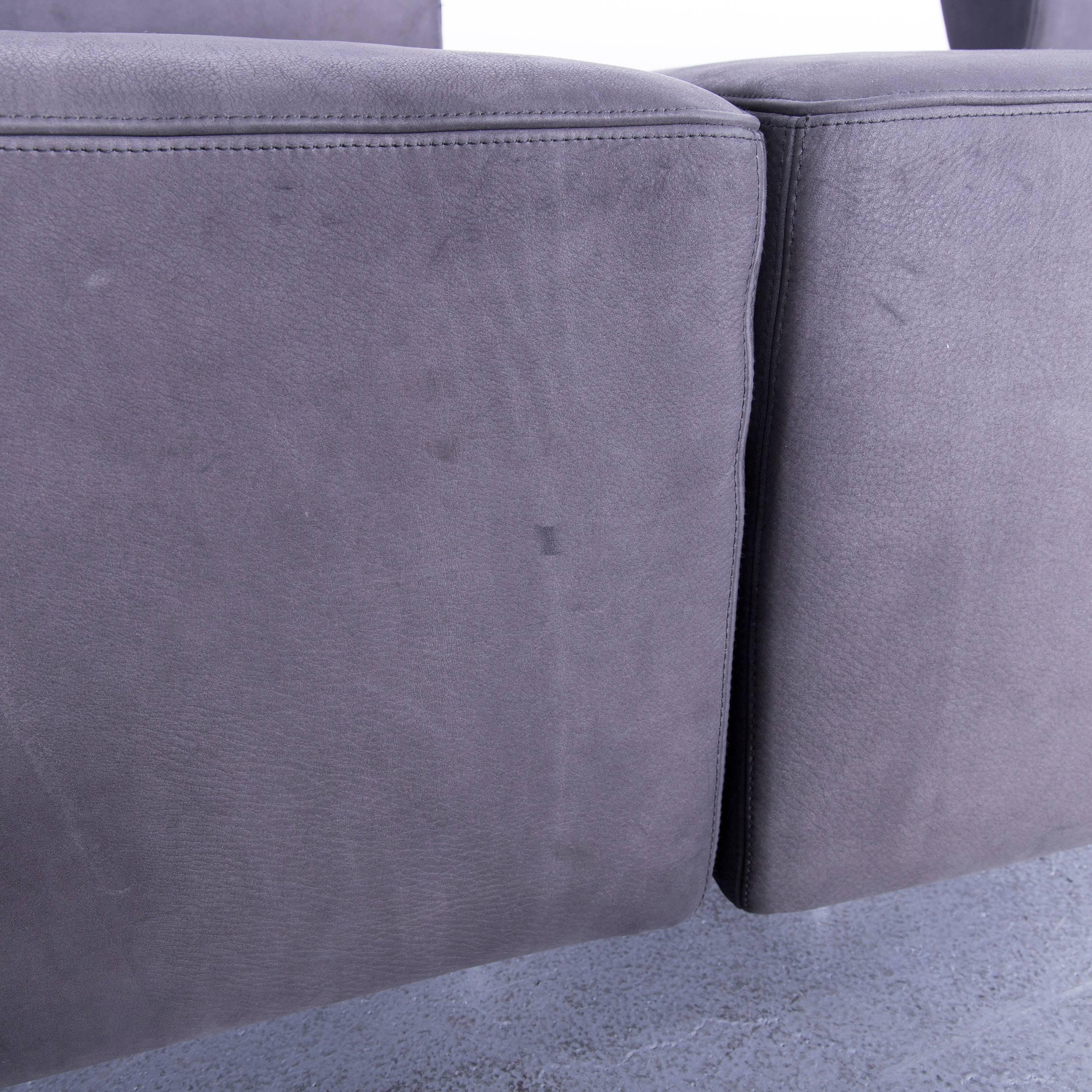 COR Clou Leather Sofa Grey Three-Seat For Sale 2