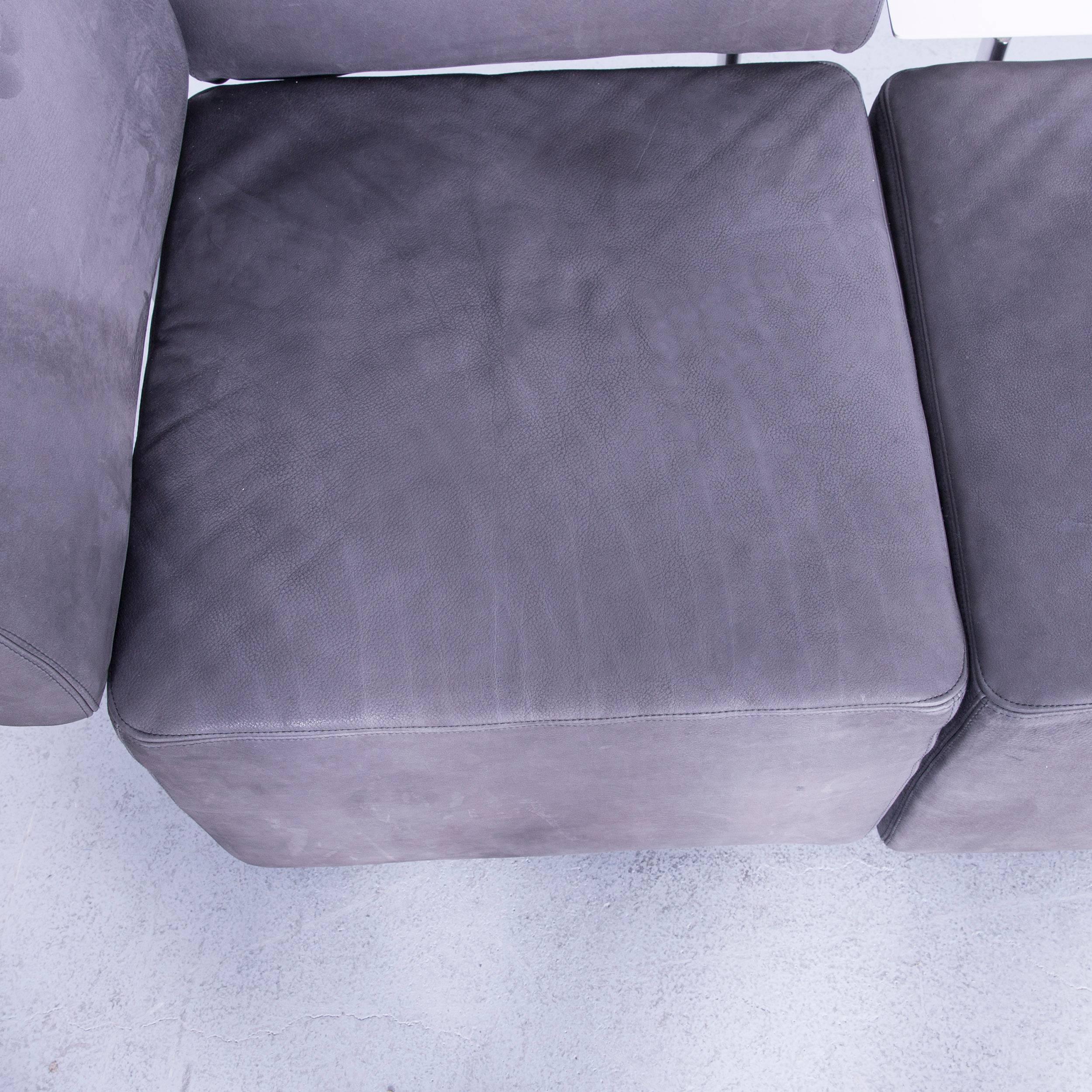 COR Clou Leather Sofa Grey Three-Seat 4