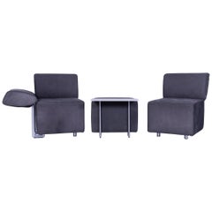 COR Clou Leather Sofa Grey Three-Seat