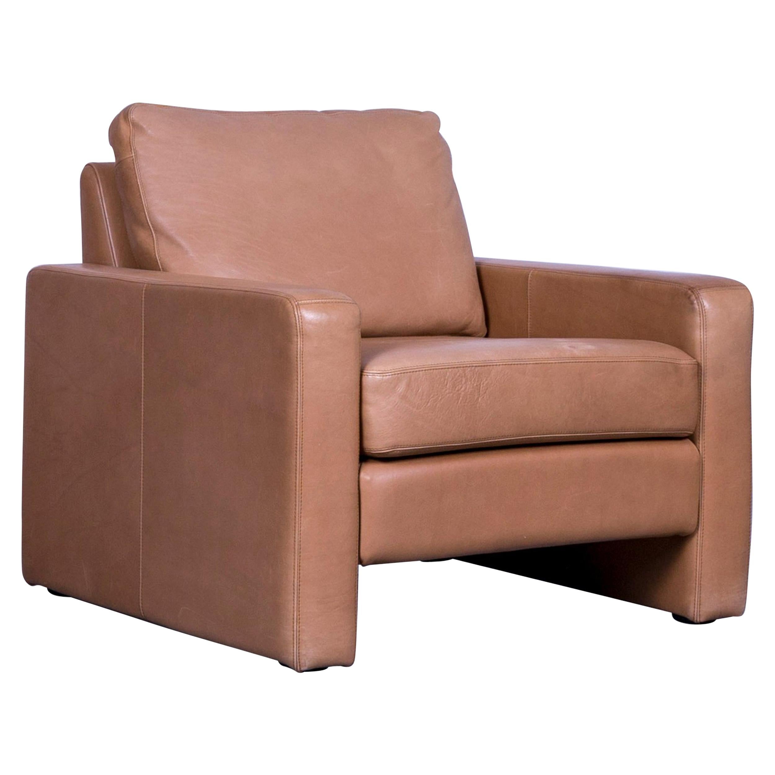 COR Conseta Anilin Leather Armchair Brown One-Seat For Sale