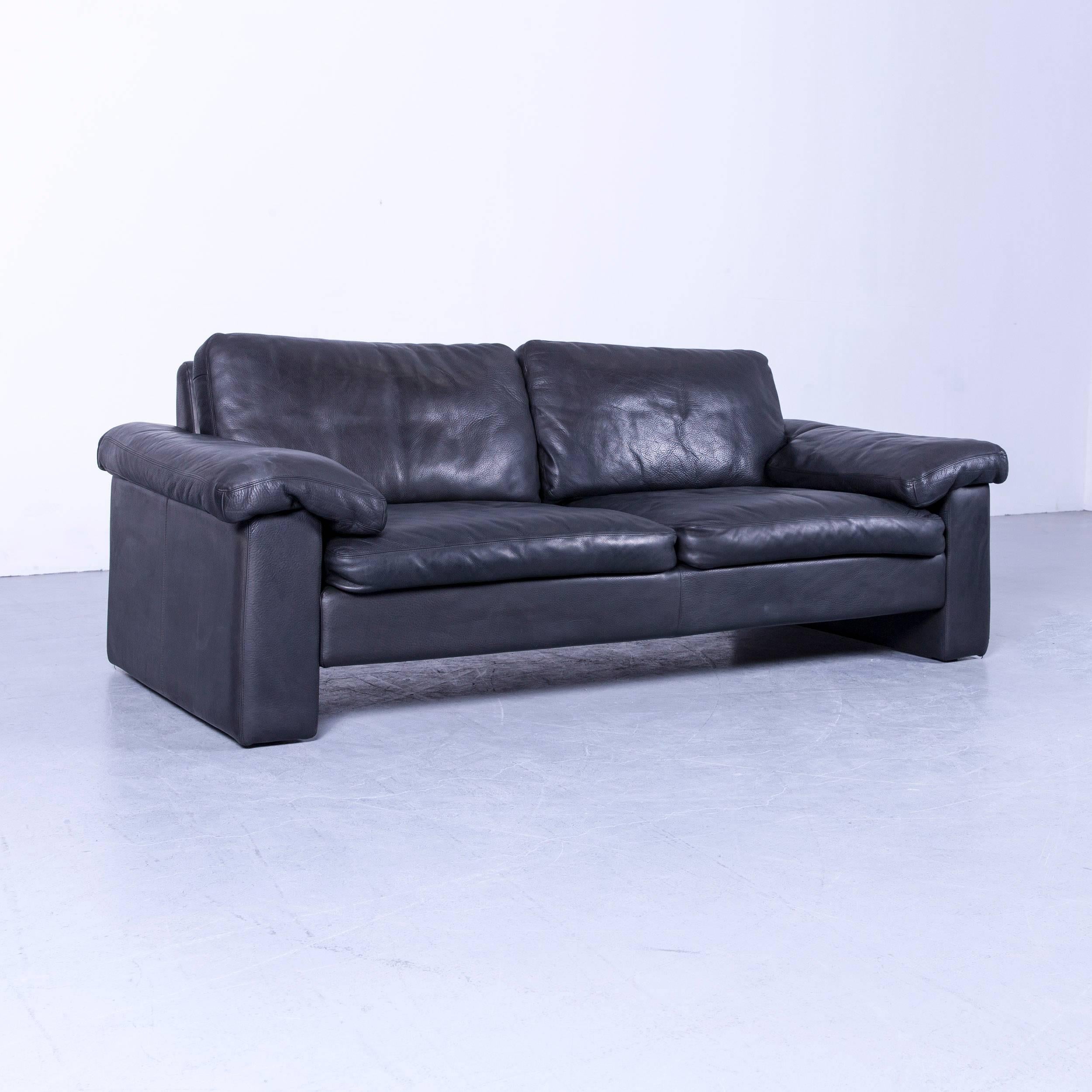 COR Conseta designer leather sofa black two-seat Couch Friedrich-Wilhelm Möller, in a minimalistic and modern design, made for pure comfort.