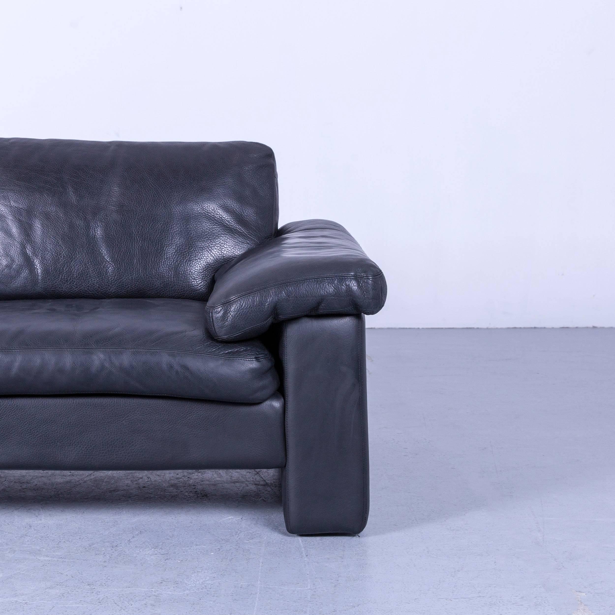 COR Conseta Designer leather Sofa black Two-Seat Couch Friedrich-Wilhelm Möller In Good Condition In Cologne, DE