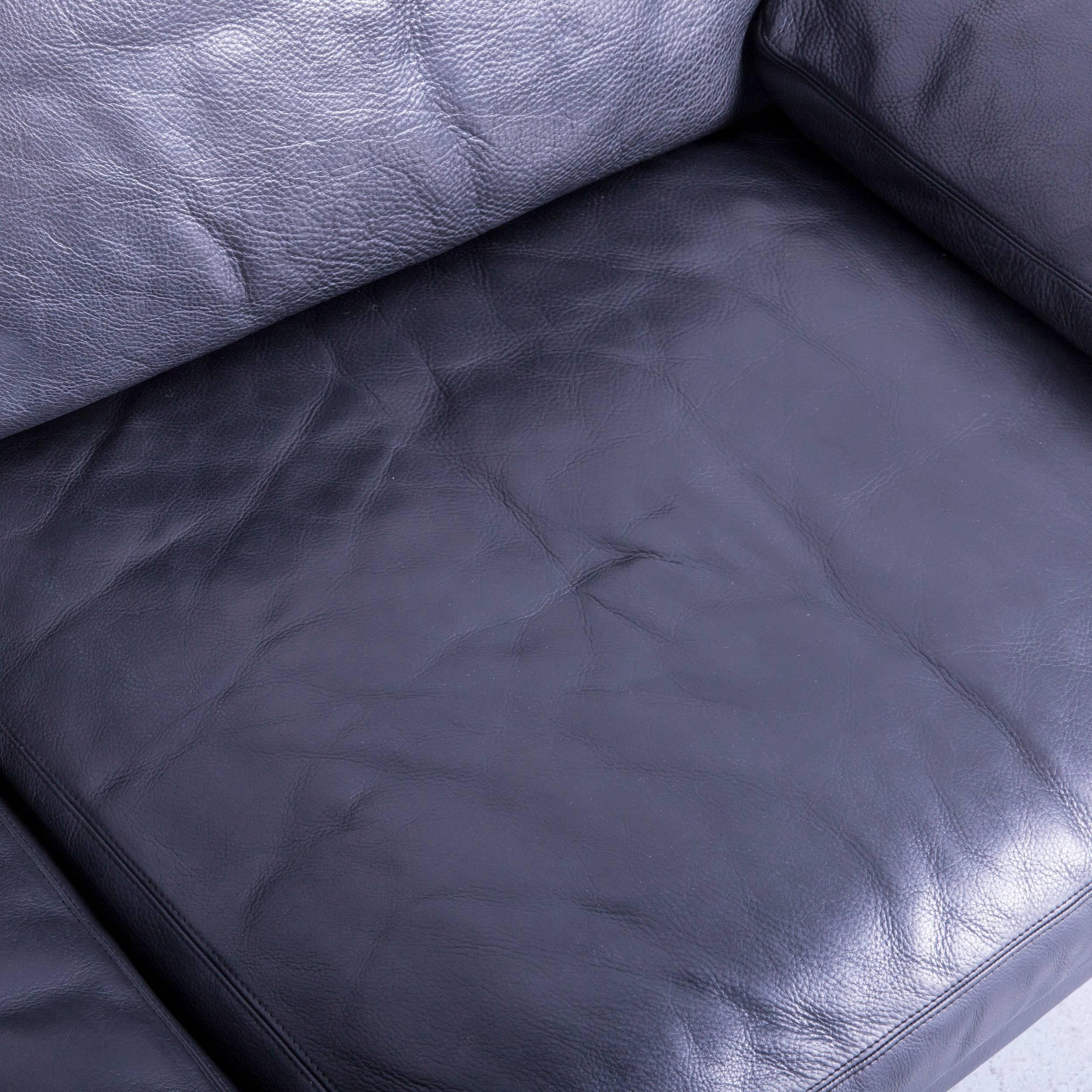 Leather COR Conseta Designer leather Sofa black Two-Seat Couch Friedrich-Wilhelm Möller