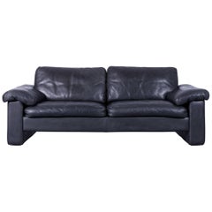 COR Conseta Designer leather Sofa black Two-Seat Couch Friedrich-Wilhelm Möller
