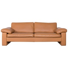 COR Conseta Designer Leather Three-Seat Sofa Couch Beige