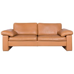 COR Conseta Designer Leather Two-Seat Sofa Couch Beige