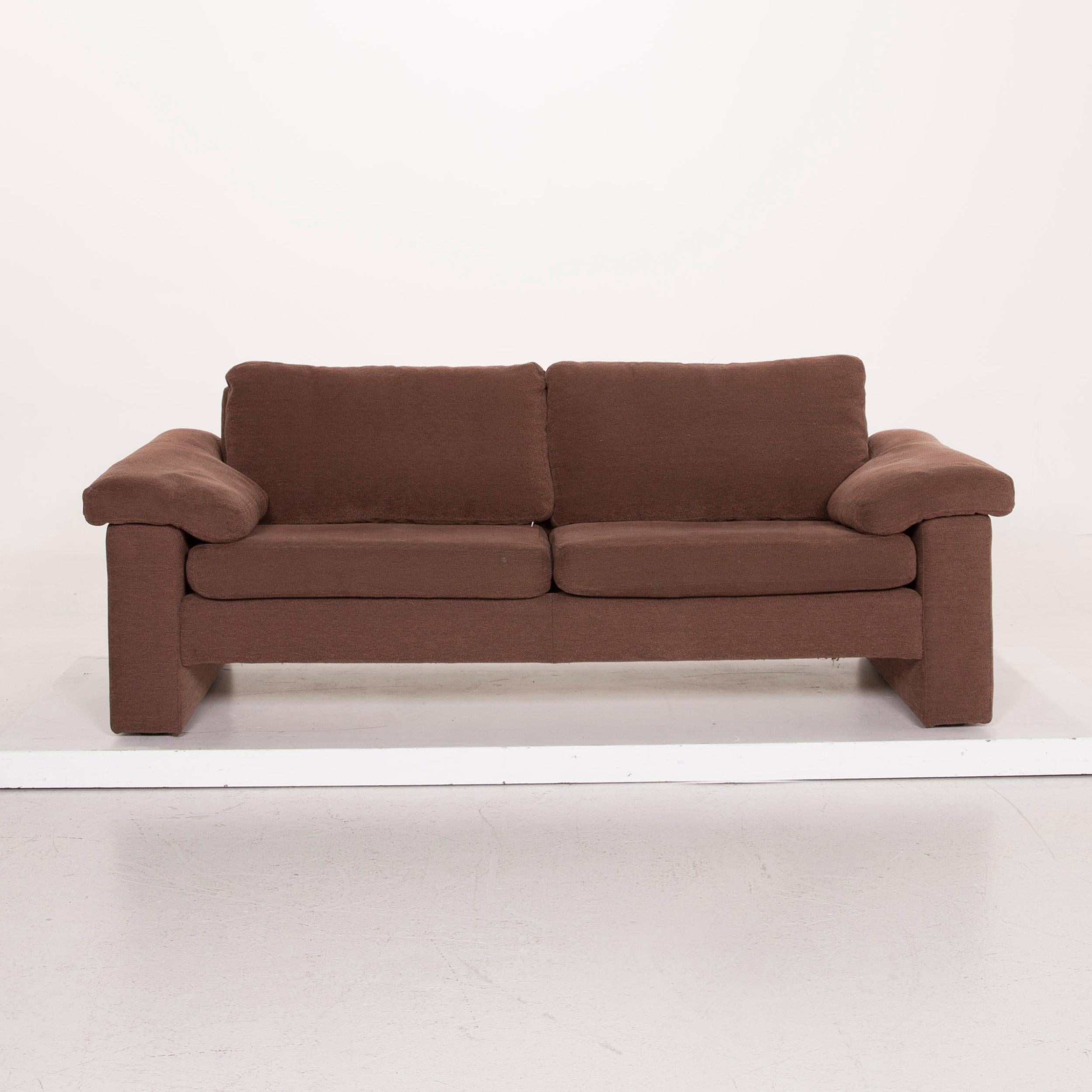 Contemporary COR Conseta Fabric Sofa Brown Three-Seat For Sale