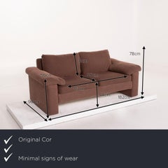 COR Conseta Fabric Sofa Brown Two-Seater