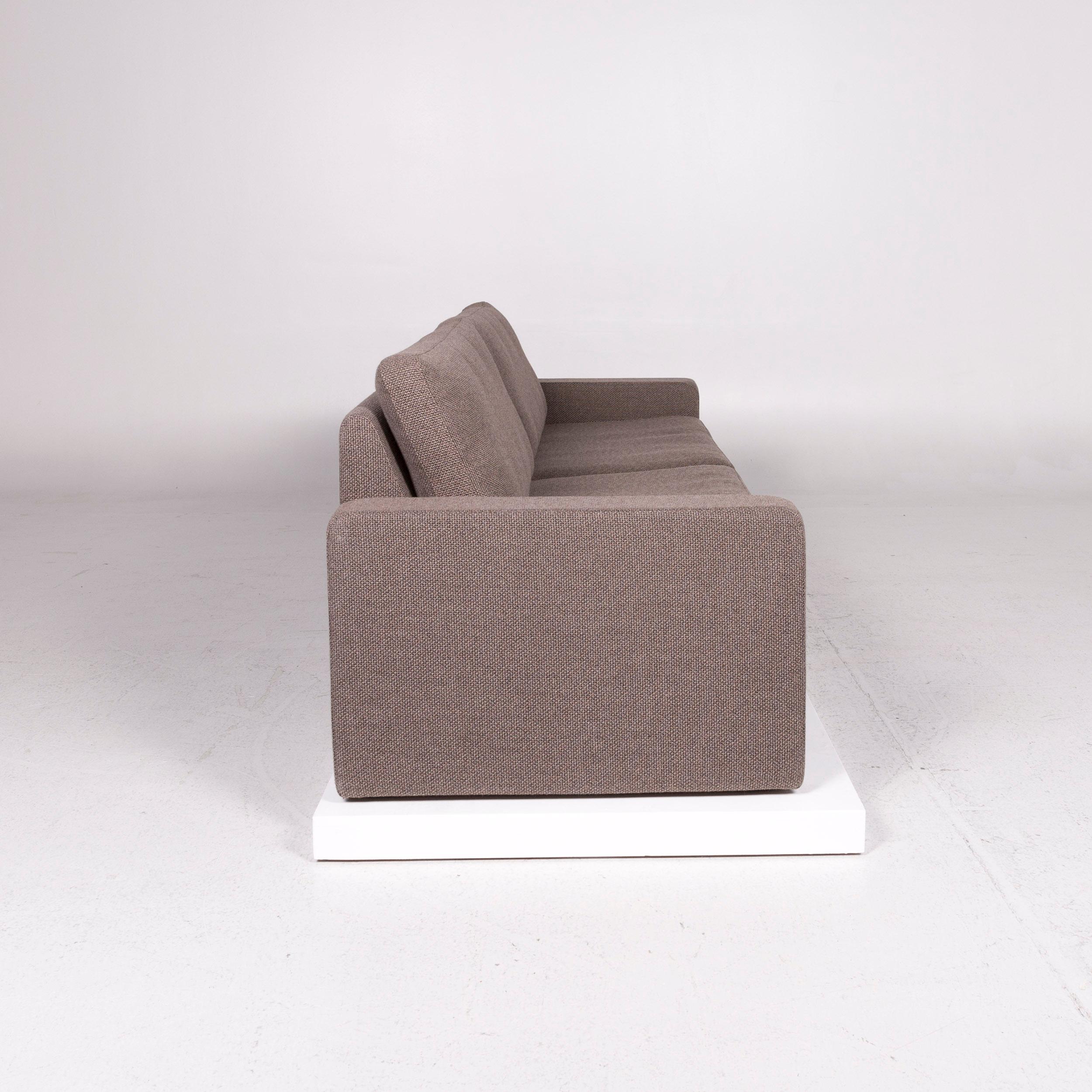Contemporary COR Conseta Fabric Sofa Set Brown Light Brown