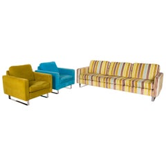 COR Conseta Fabric Sofa Sofa Three-Seater Green Blue Brown Cream 1 Couch 2