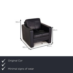 Fauteuil en cuir Cor Conseta bleu