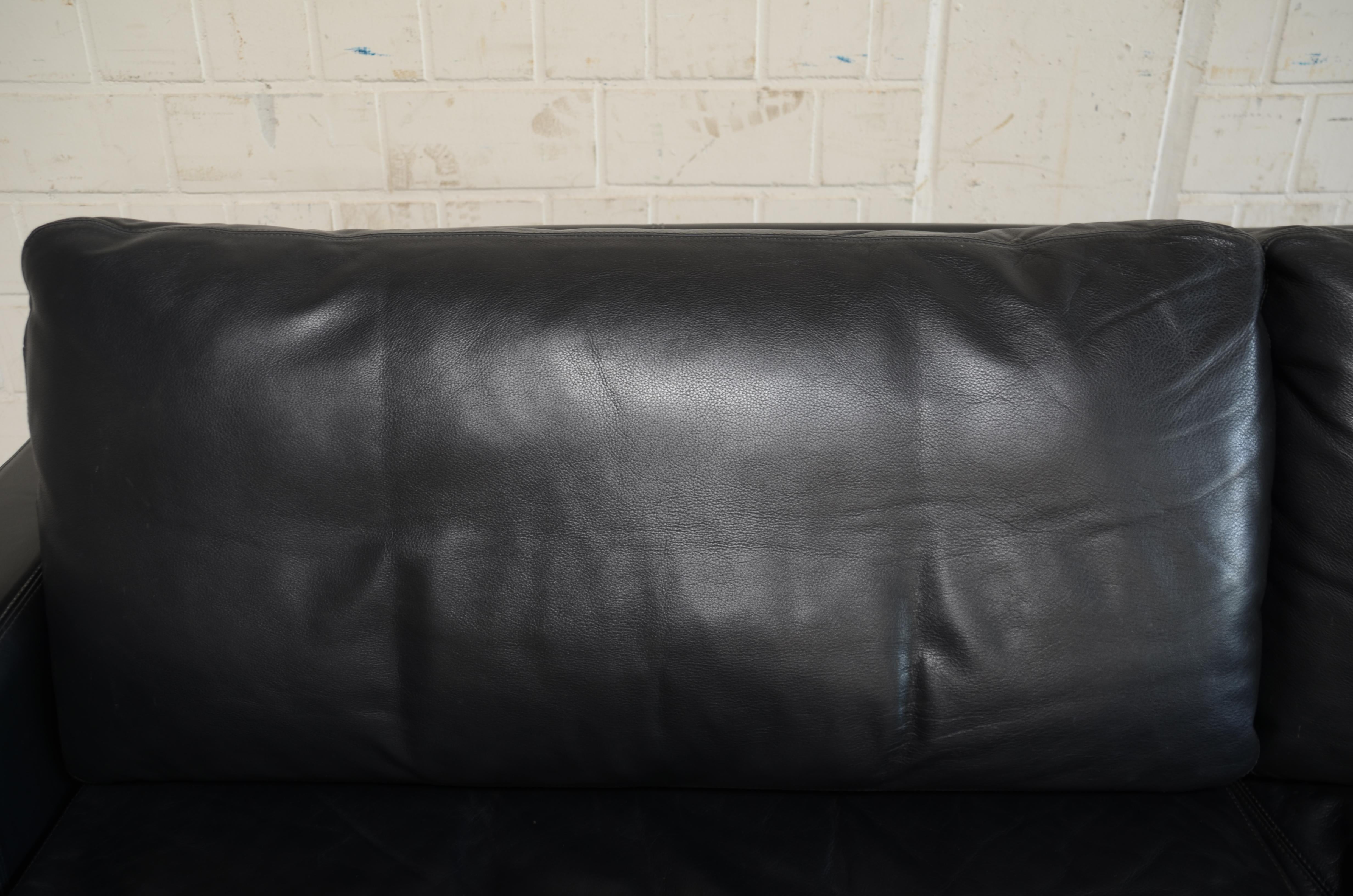 German COR Conseta Leather Sofa Black